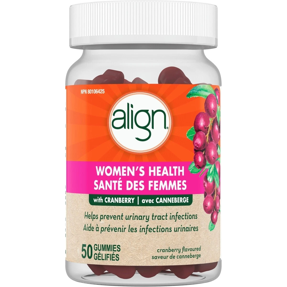Align Women's Health Prebiotic Probiotic Gummies Prevent Infections 50pcs NEW