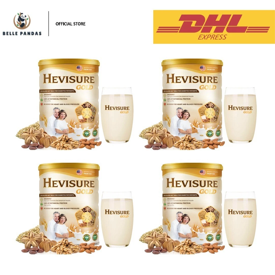 4 X Hevisure Gold Diabetic Milk Stabilize Blood Sugar Plant-Based 400g FREE SHIP