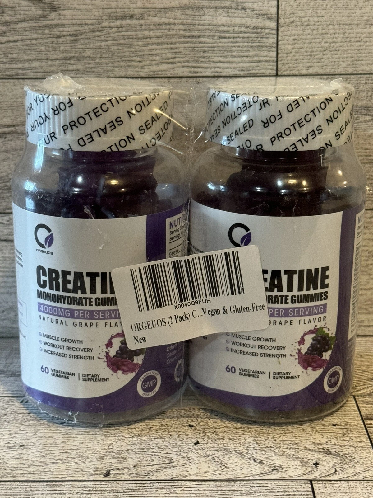 (LOT OF 2) Orgeuos Creatine Monohydrate 120ct. Exp: 01/2026