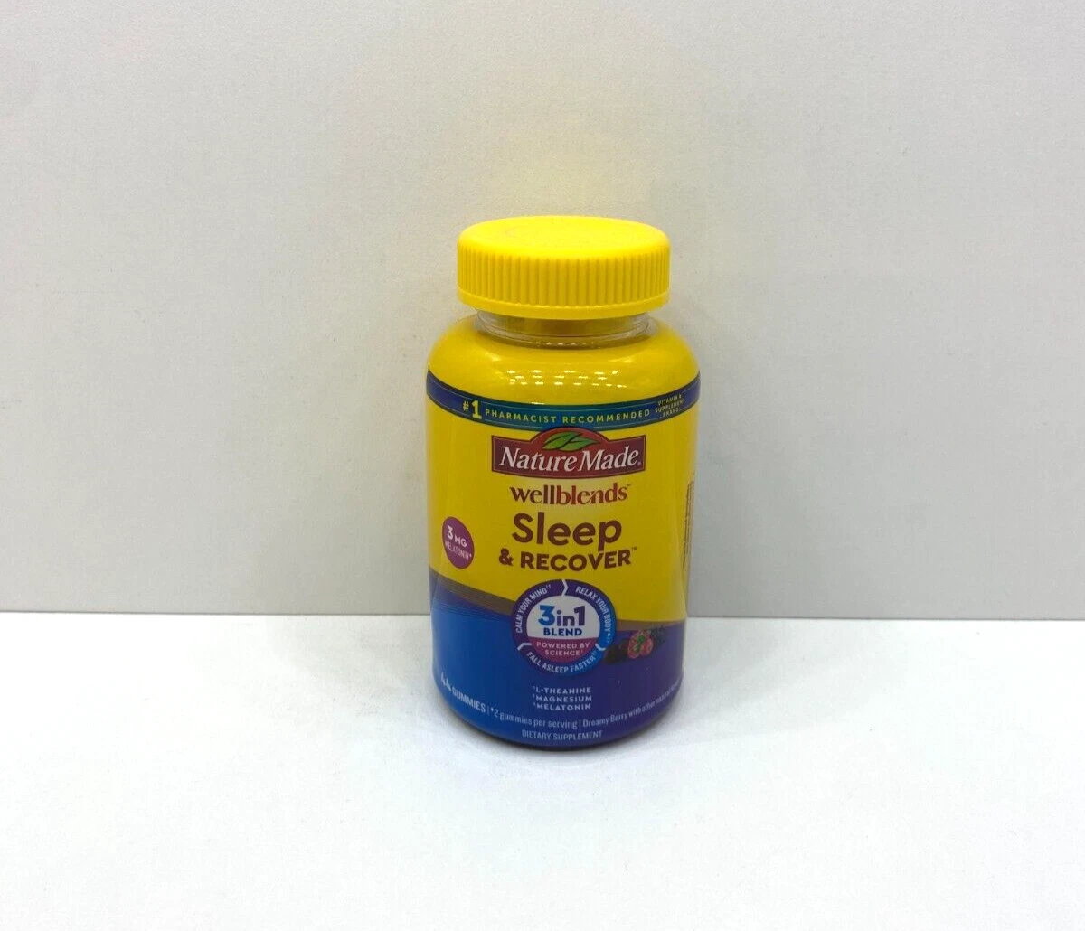 NEW Nature Made Wellblends Sleep & Recover L-Theanine Magnesium Gummies