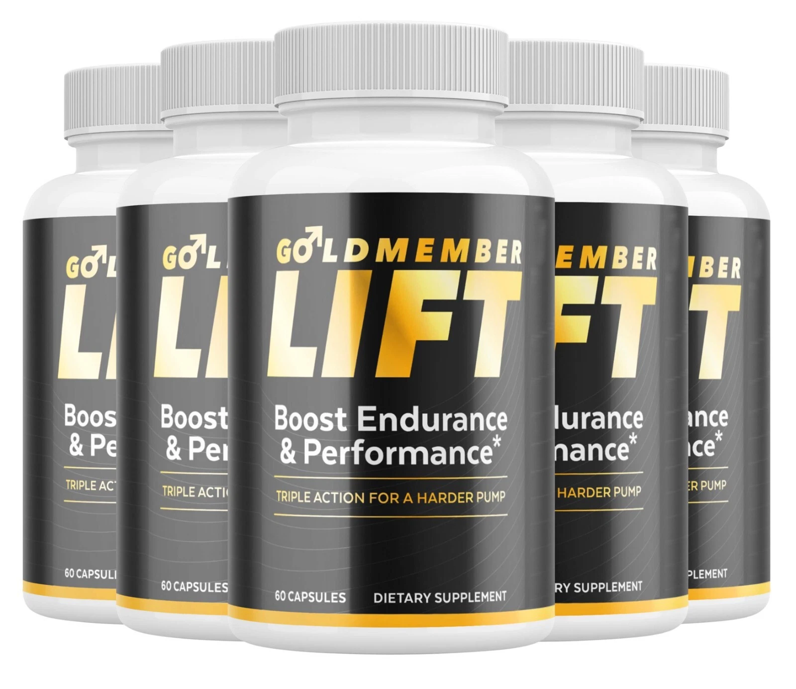 Goldmember Lift Support Vitamin Maximum Strength Supplement for Men ( 5 Pack )