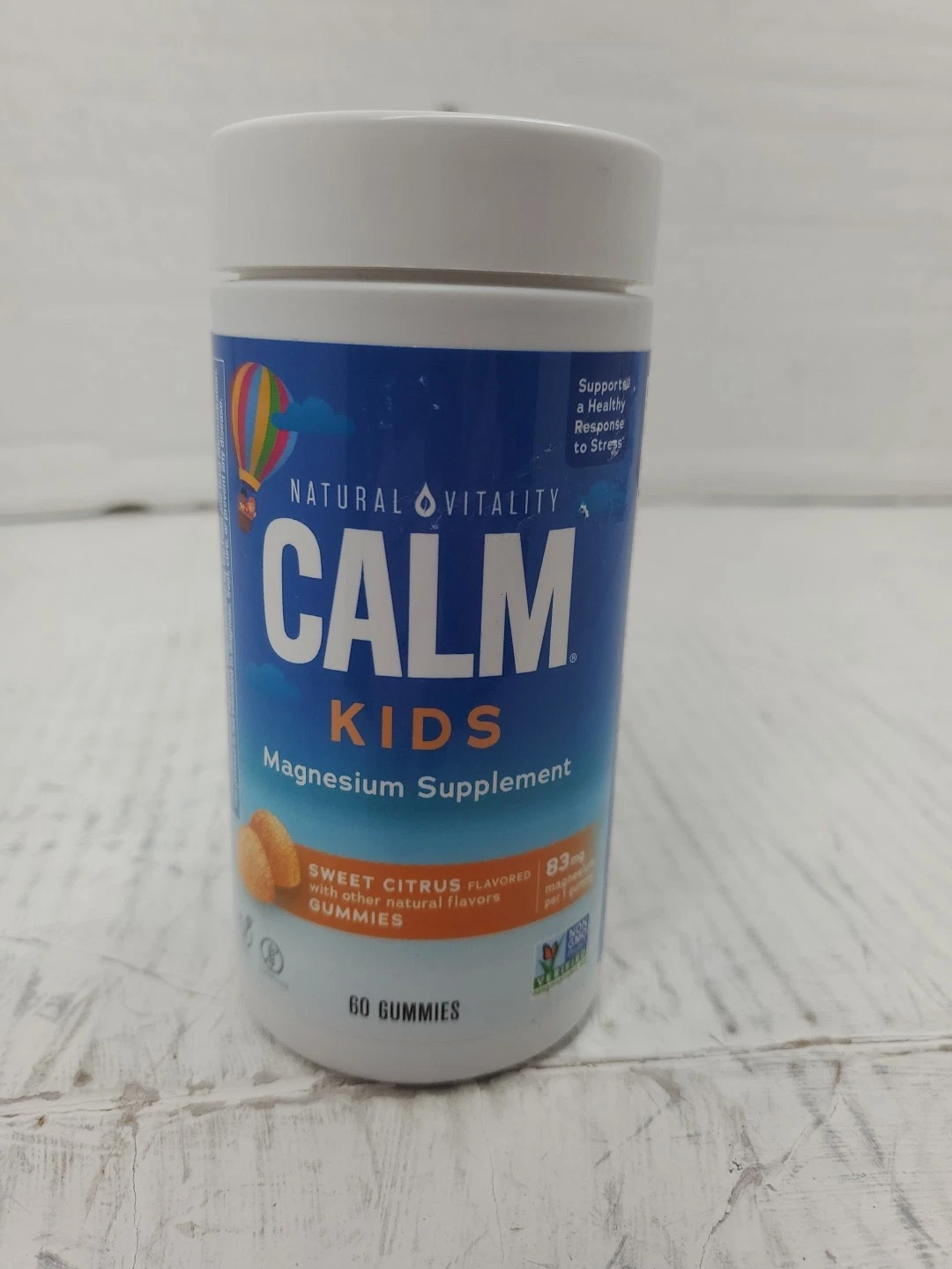 Natural Vitality CALM Kids Gummies Citrus Flavor Kid-friendly Supplement 60 Ct