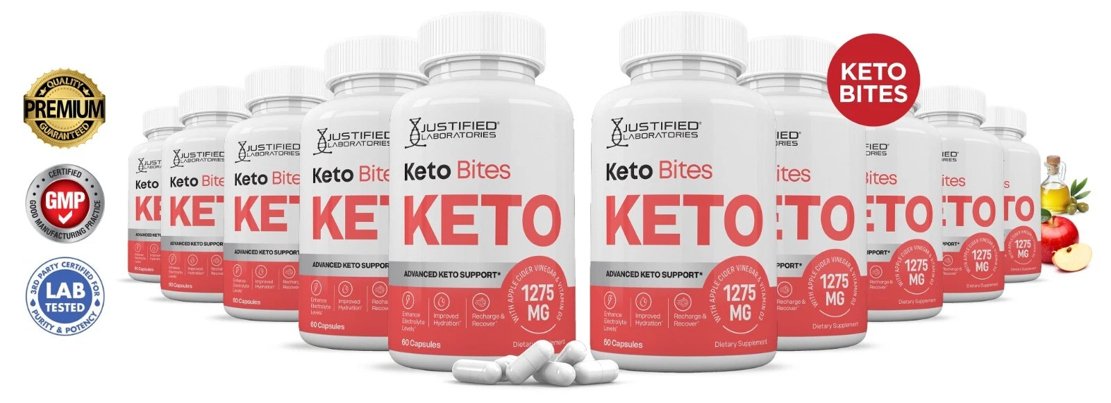 Keto Bites ACV Pills 1275 MG Stronger Than Gummies Keto Support 10 Bottles