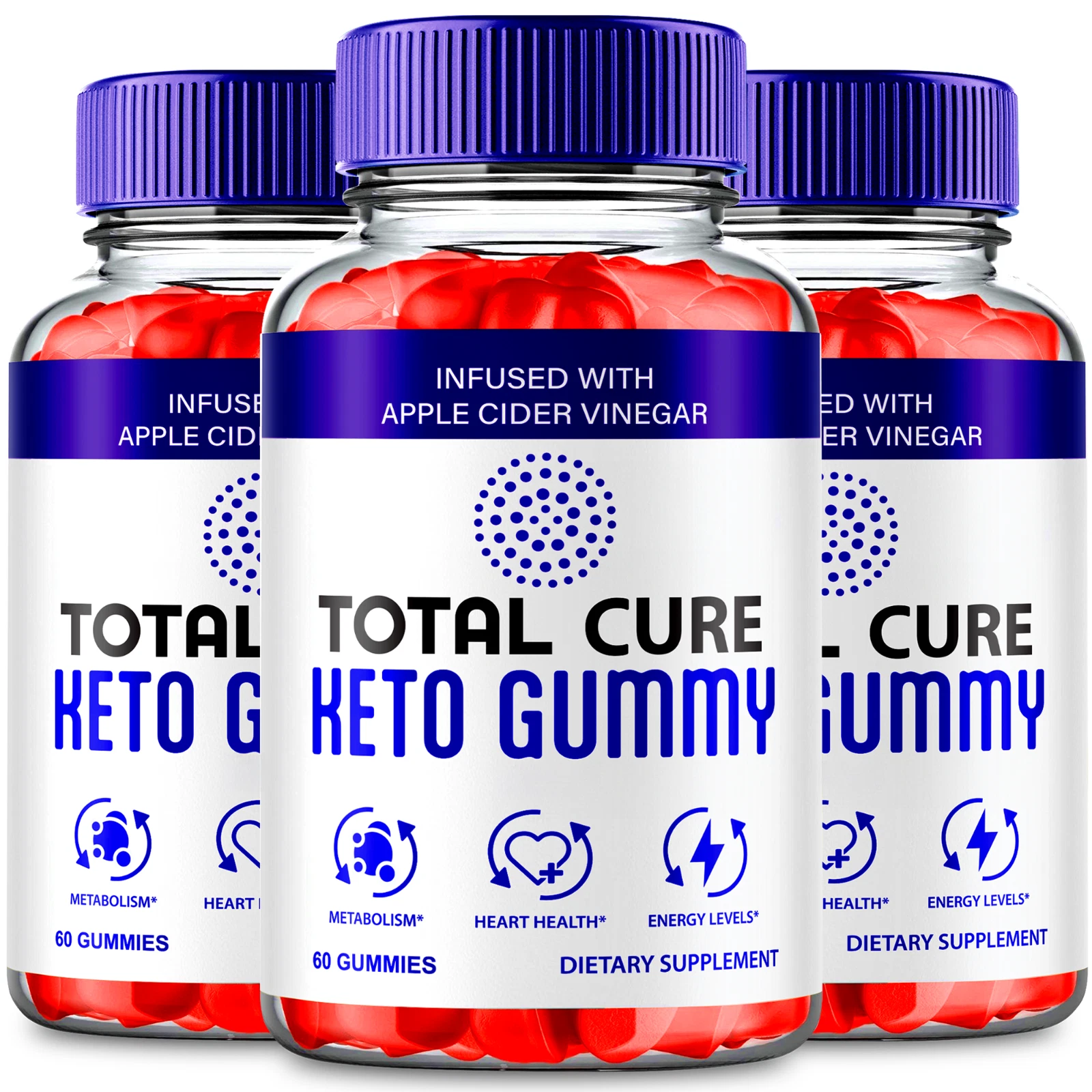 (3 Pack) Total Cure ACV Gummies, TotalCure Keto ACV Weight Loss (180 Gummies)