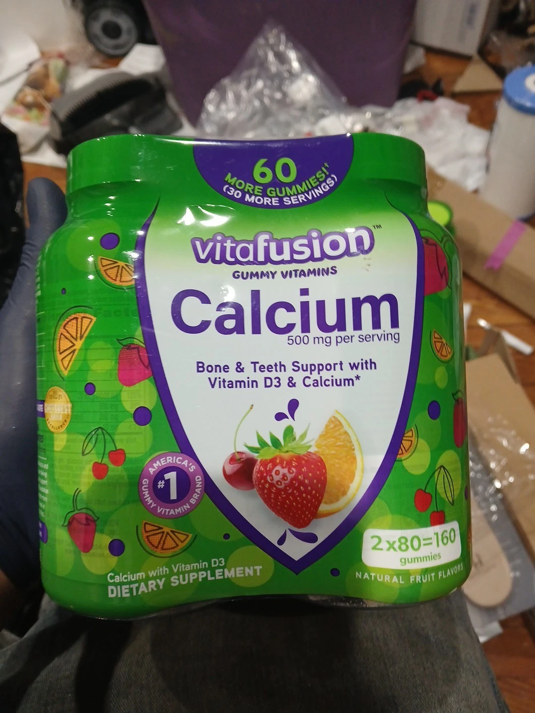 New Vitafusion Calcium Gummy Vitamins, 2x80ct Twin Pack Free Shipping