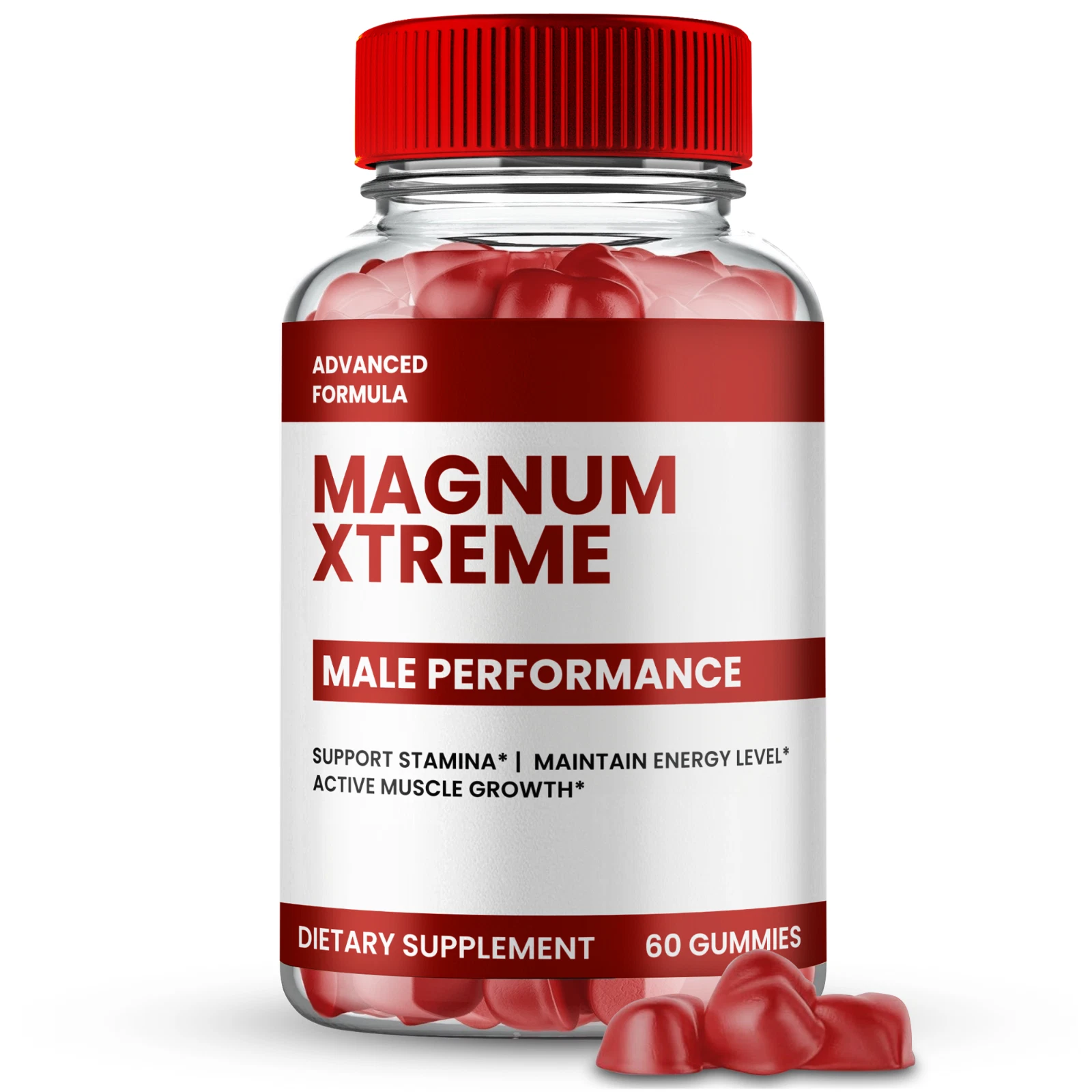 Magnum Xtreme Gummies for Men ed, Male Support Gummy for Energy Gummy 60ct