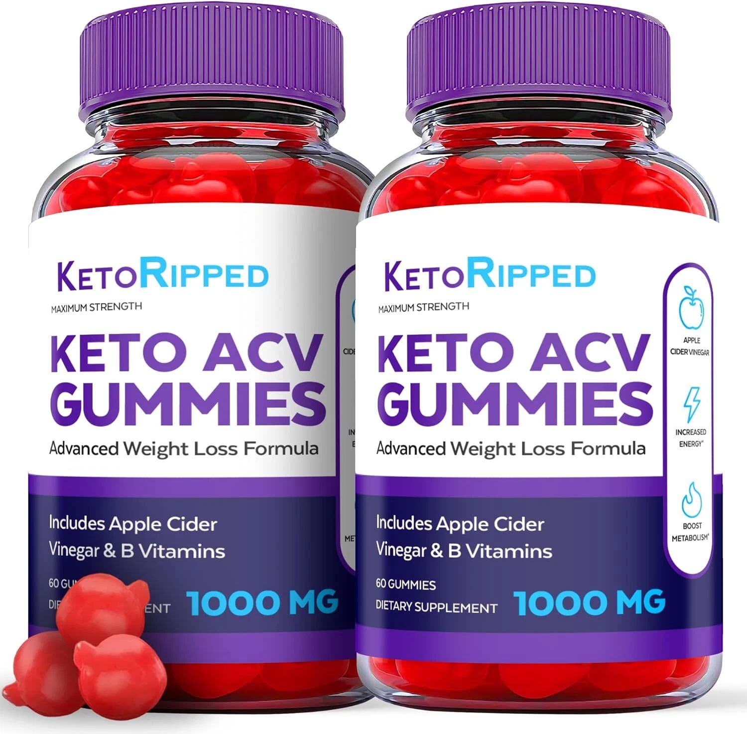 Keto Ripped Gummies - Keto Ripped ACV Gummys For Weight Loss OFFICIAL - 2 Pack