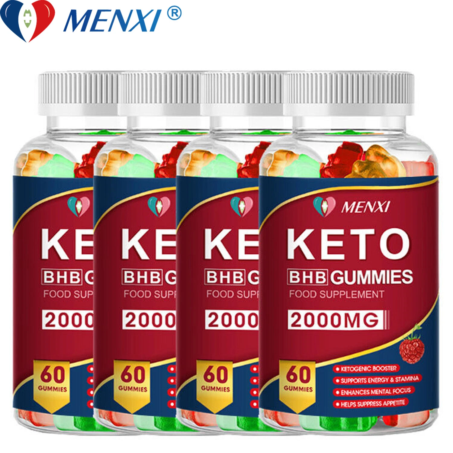 Keto BHB Gummies For Fat Burn ACV Weight Loss Detox Keto Diet Pills 60-240 Gummy