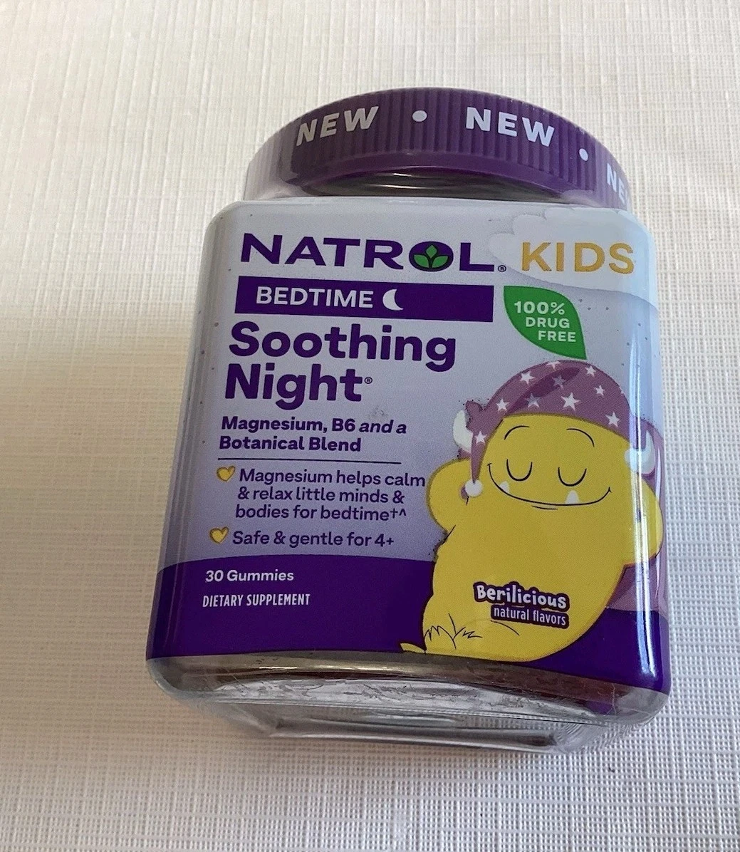 Natrol Kids Bedtime Soothing Night Safe & Gentle for 4+ - 30 Gummies - EXP 06/26