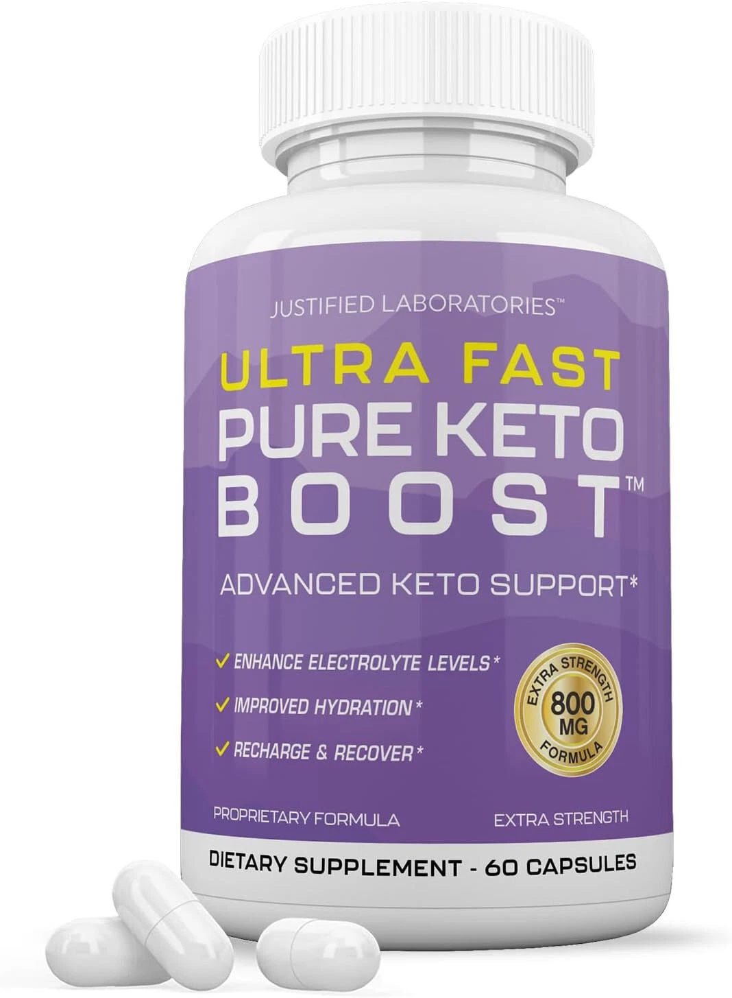 Ultra Fast Pure Keto Boost Pills Supplement ~ BHB 800mg ~ 60 Capsules