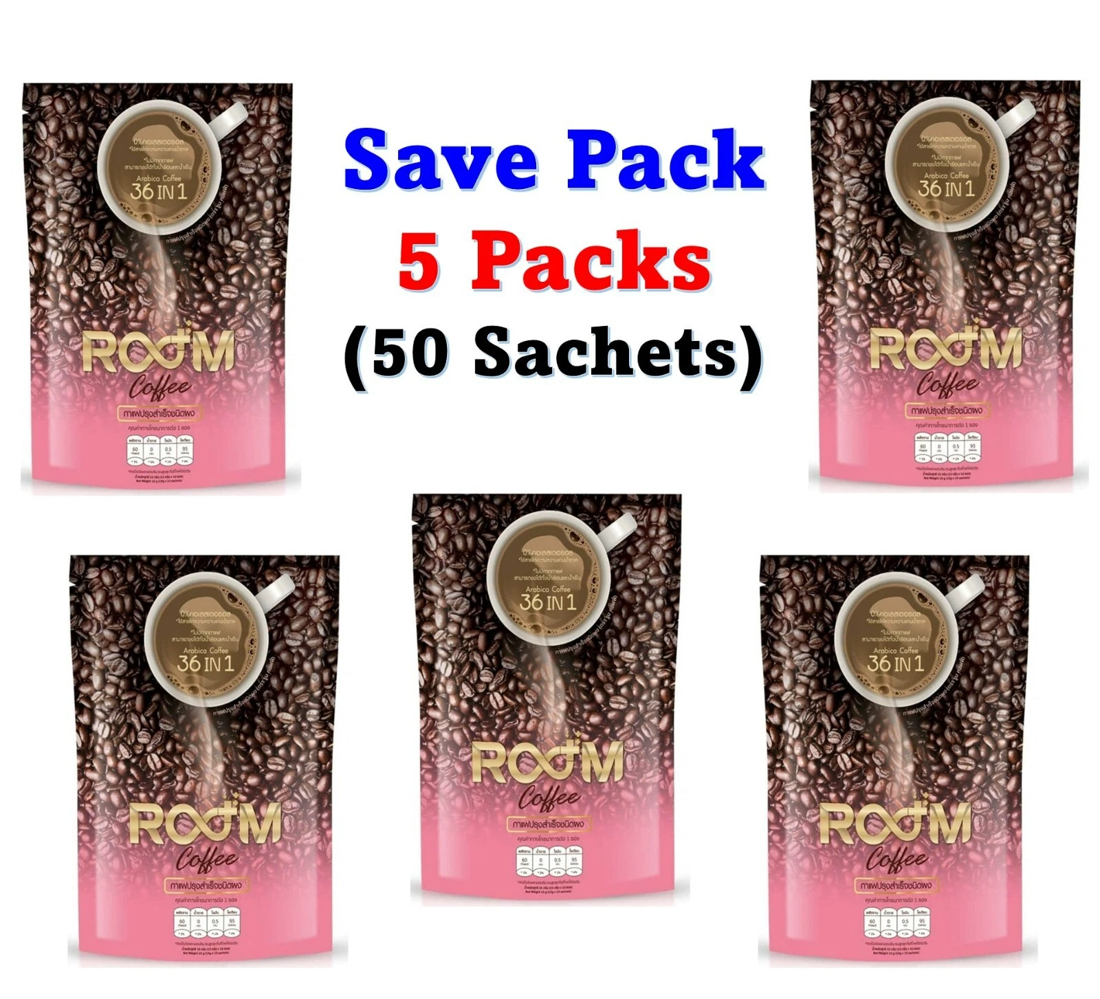 5x ROOM Coffee 36 in 1 Collagen Fiber Detox Drink Boost Burn Slim Good Shape DHL