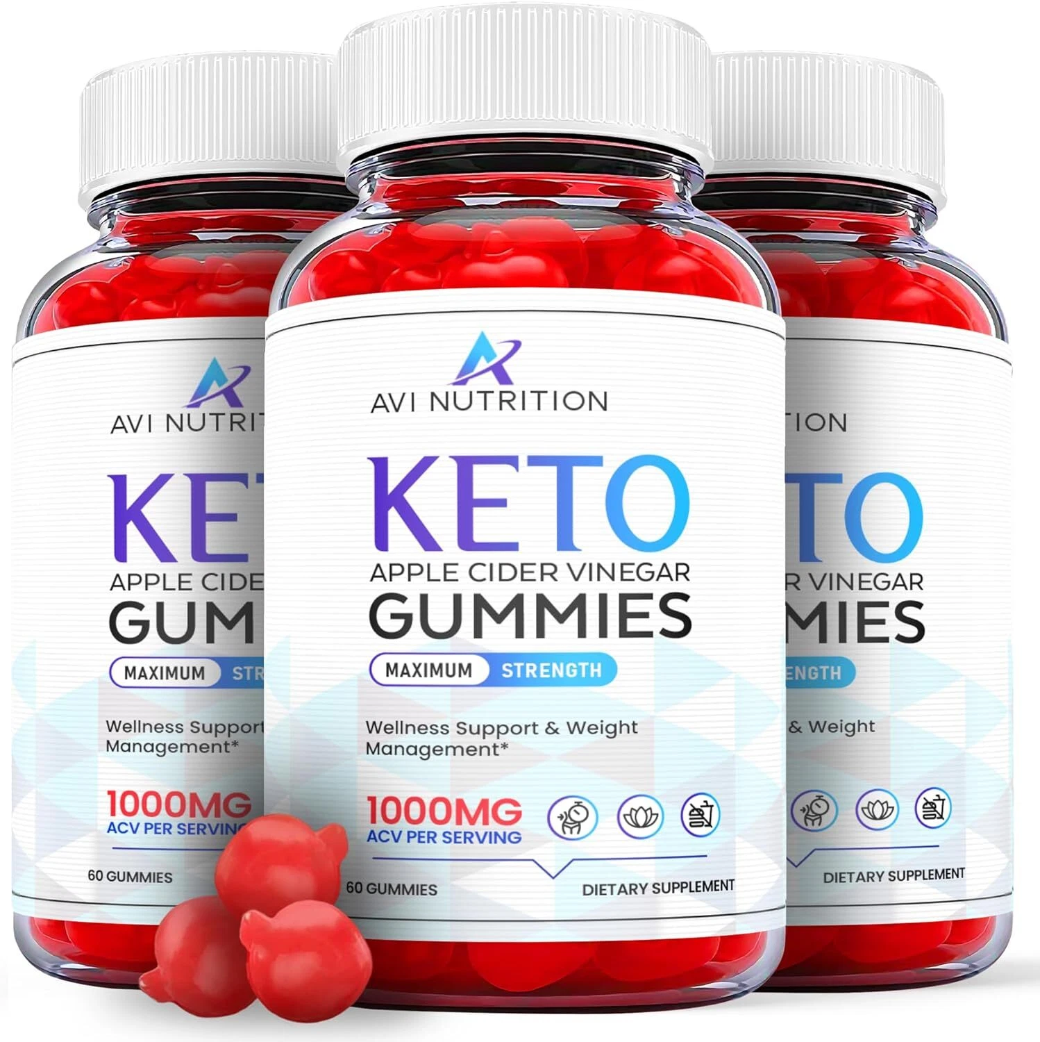 AVI Nutrition Keto Gummies - AVI Nutrition ACV Gummys Weight Loss ORIGINAL-3Pack
