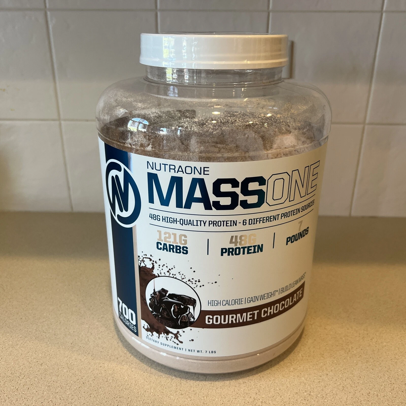 Massone Mass Gainer Protein Powder by NutraOne – Gain Mass Protein Meal 7 Lbs
