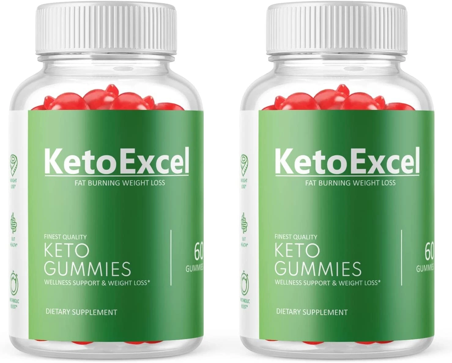 2 - Keto Excel ACV Gummies, Vegan, Fat Burner, Weight Loss Supplement - 120 Gums