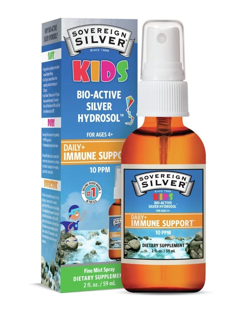 Sovereign Silver Natural Immunogenics Bio-Active Silver for Kids Fine Mist 2 oz