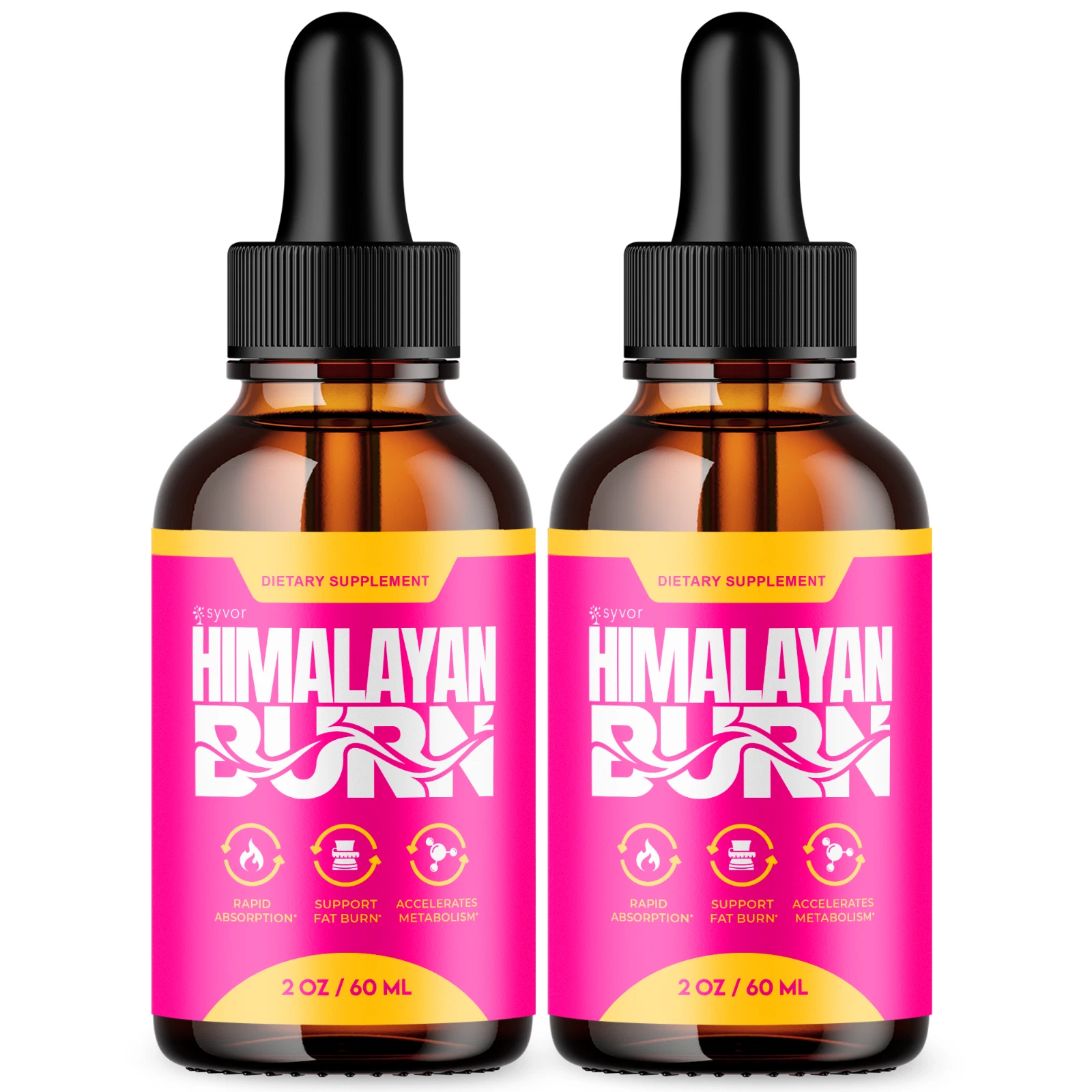 Himalayan Burn Drops Max Strength Keto Formula Weight Management Supplement 2Pck