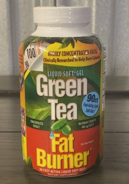 Green Tea Fat Burner 90 Fast-Acting Liquid Soft-Gels Exp 1/2027