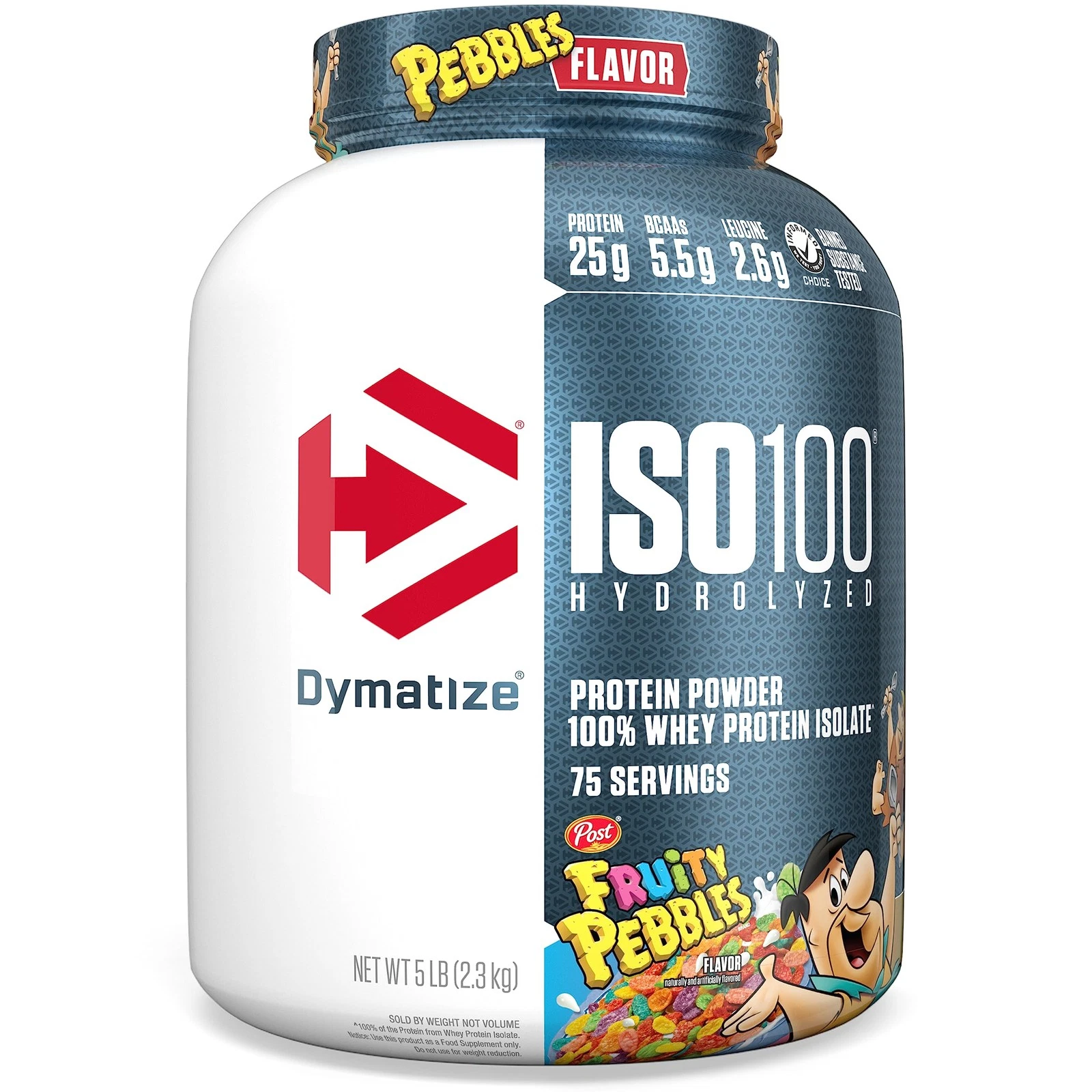 Dymatize Fruity Pebbles ISO100 Whey Protein 25g Protein 75 Servings