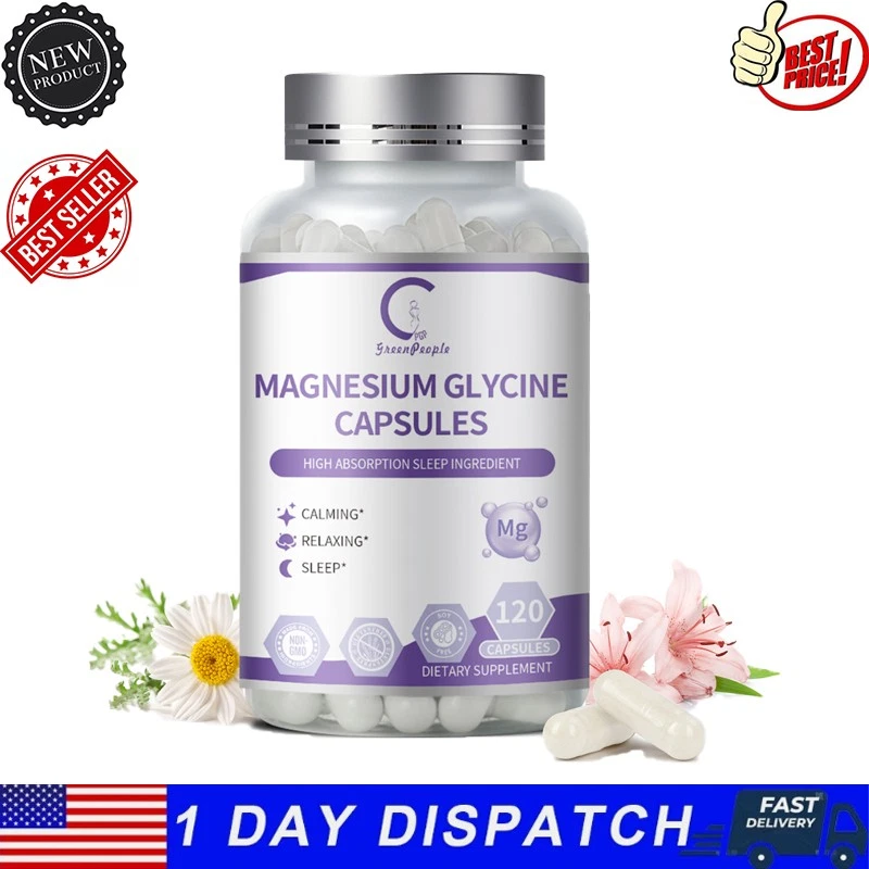 Magnesium Glycinate 850mg High Absorption with L-Theanine Chamomile GABA