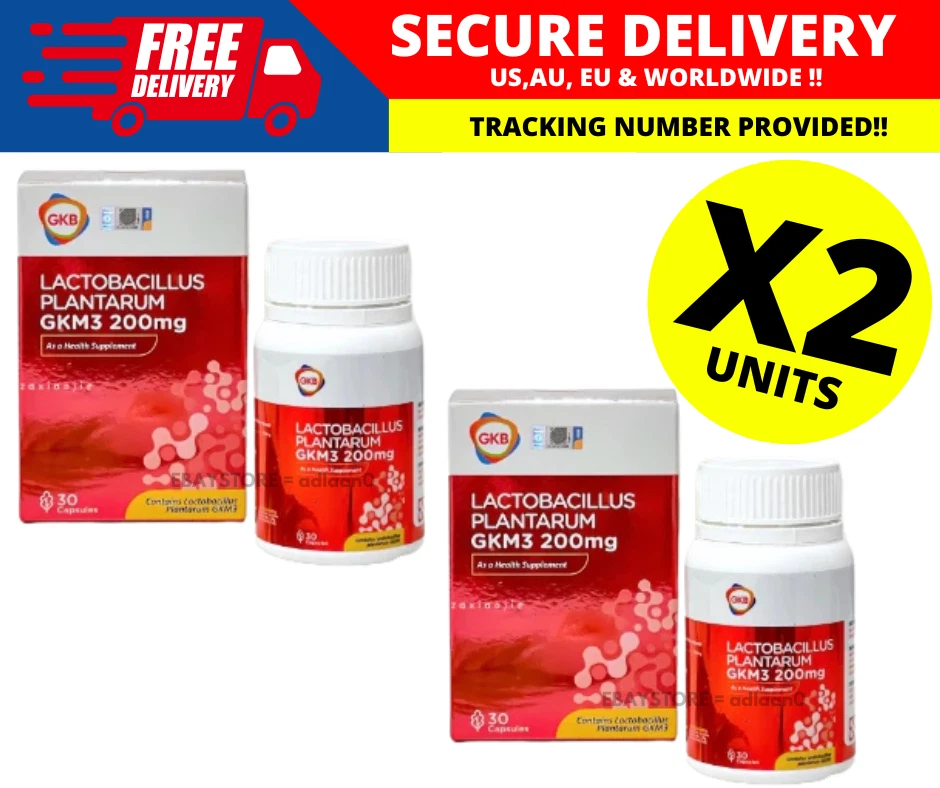 [376264033793] GKB Lactobacillus Plantarum GKM3 200mg 30's | Lose Belly Fat | Weight Loss (X 2)