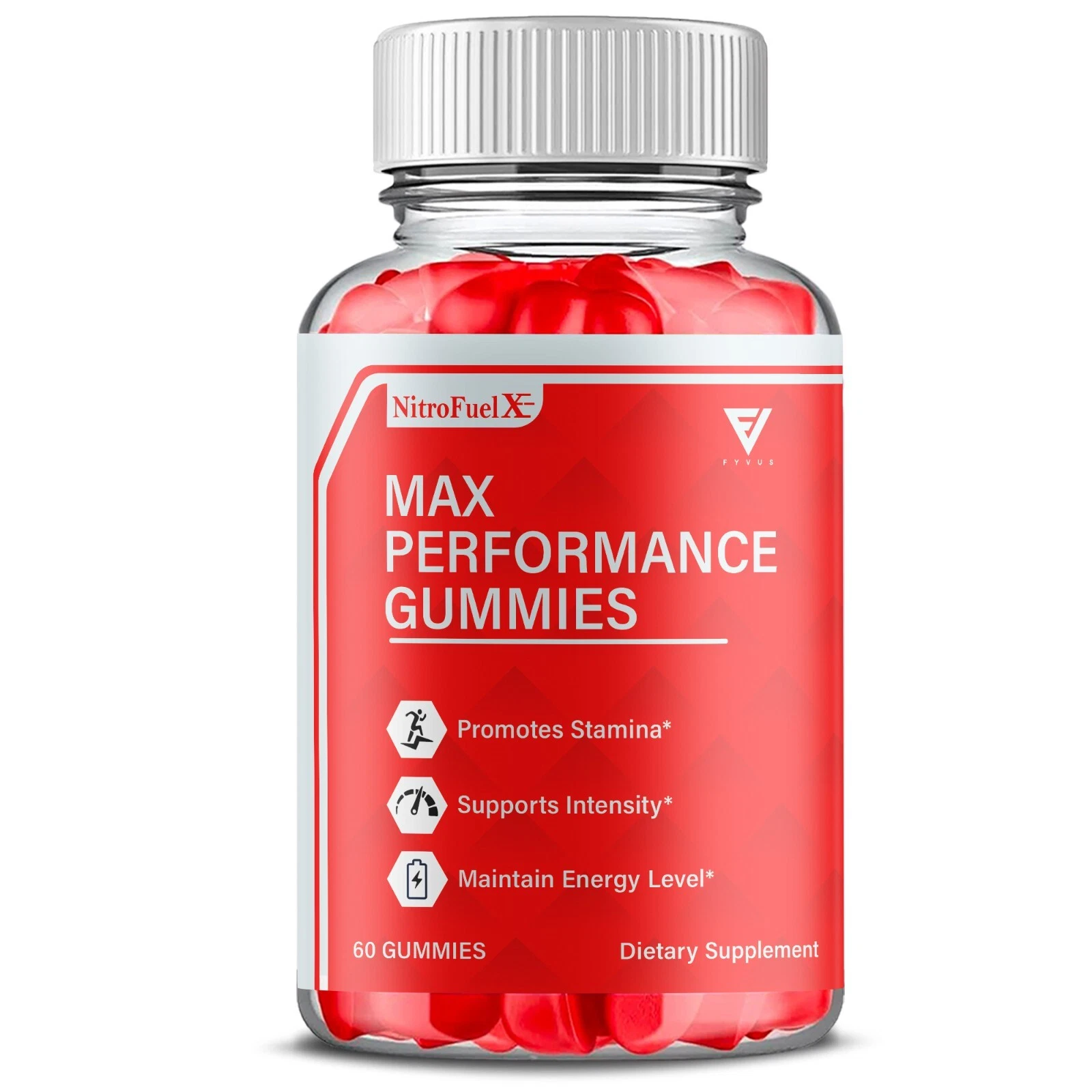 [146332550100] Nitro Fuel X Gummies NitroFuel X Performance Supplement (60 Gummies)