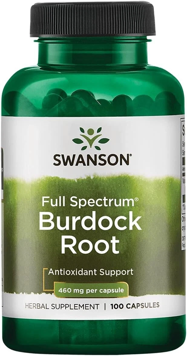 Burdock Root 100 Caps Kidney & Liver Support, Detox Skin Remove Toxins from Body