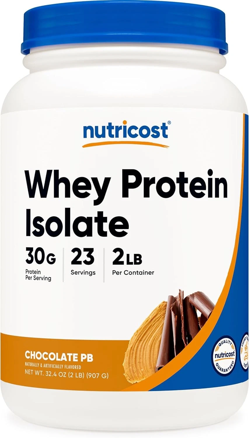 Nutricost Whey Protein Isolate (Chocolate Peanut Butter, 2 Pound (Pack of 1)