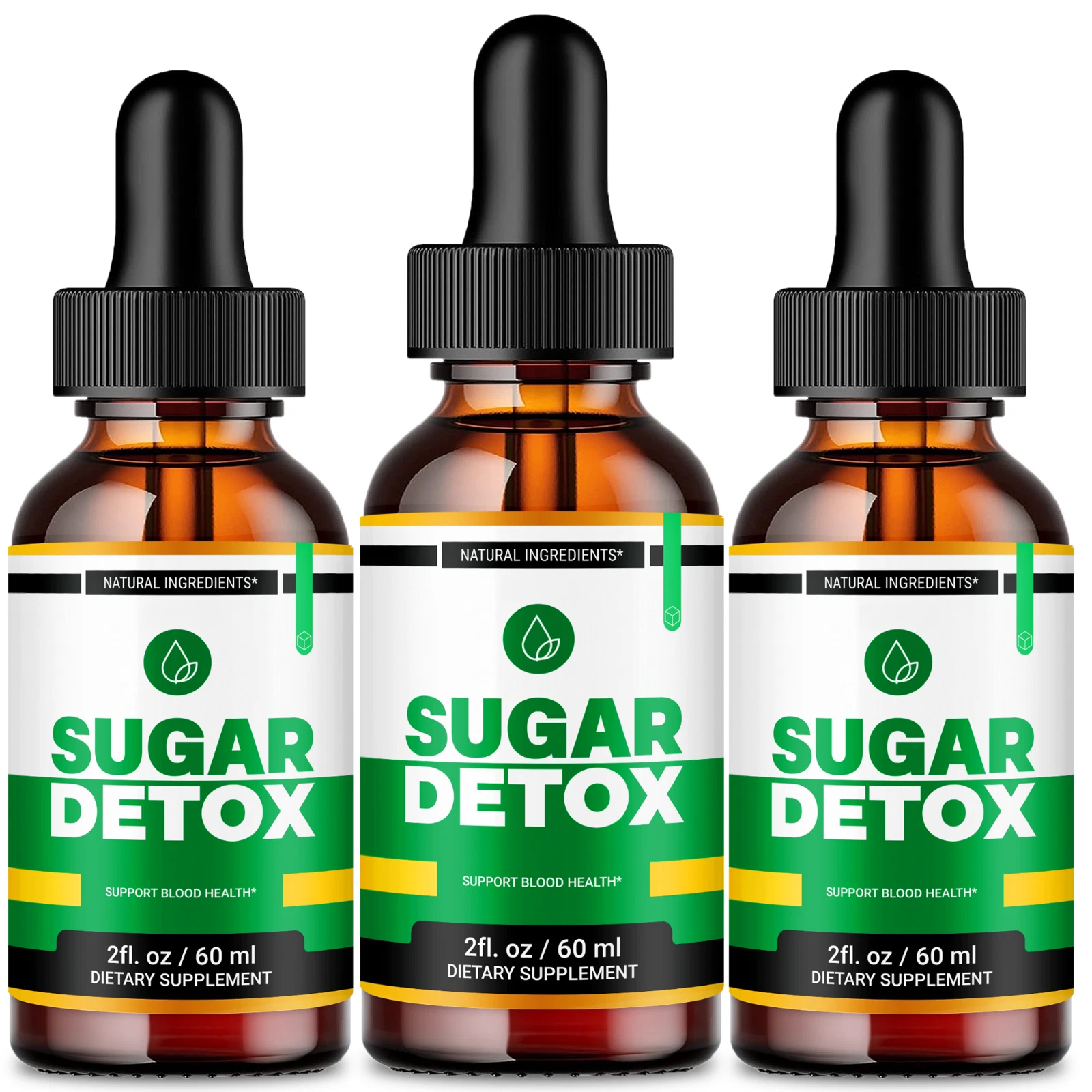 (3 Pack) Sugar Detox Drops, Liquid Drops to Support Blood Sugar & Pressure