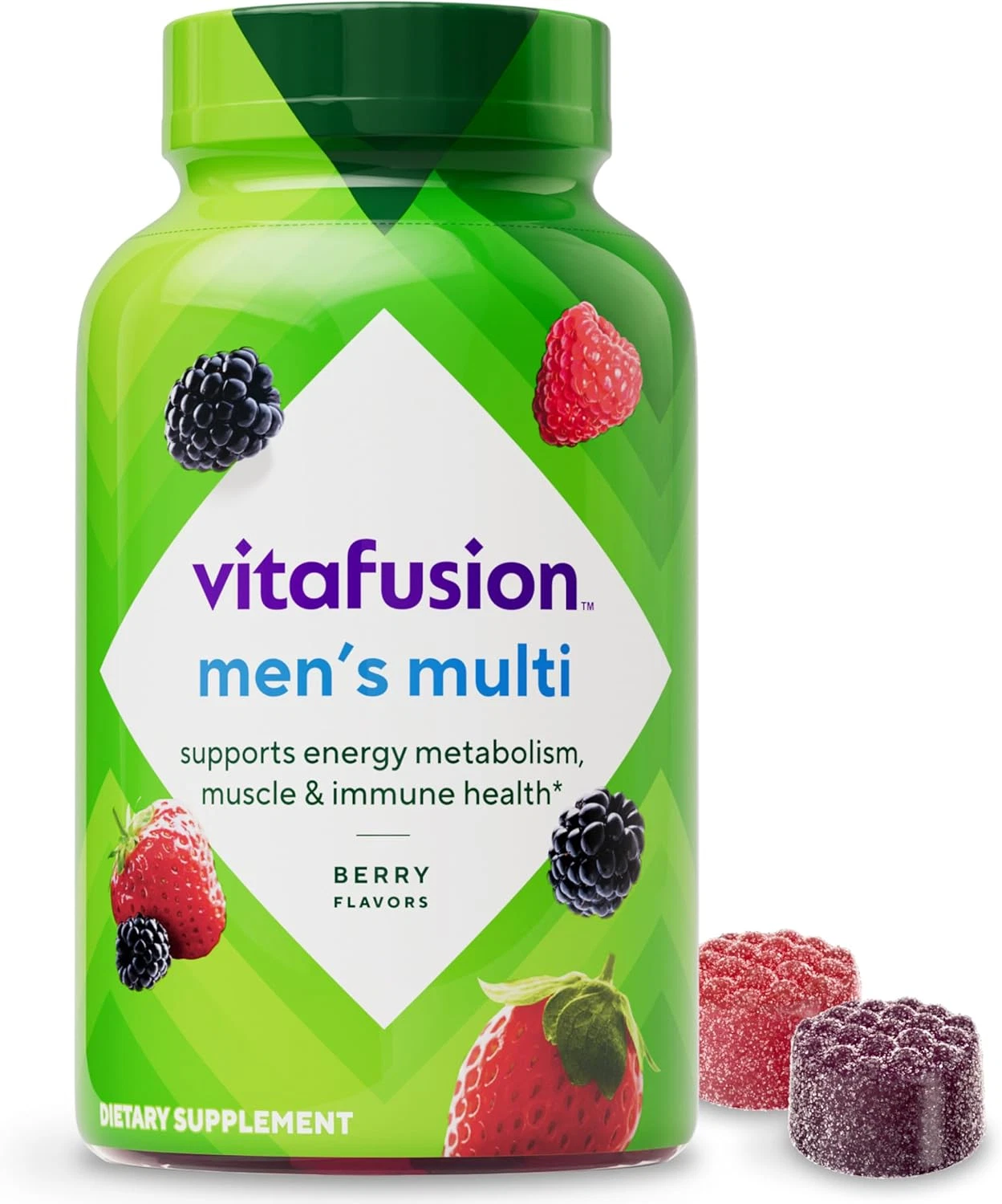 Vitafusion Adult Gummy Men Berry Vitamins A, C, D, E, B6, B12, 60 Day, 120 Count
