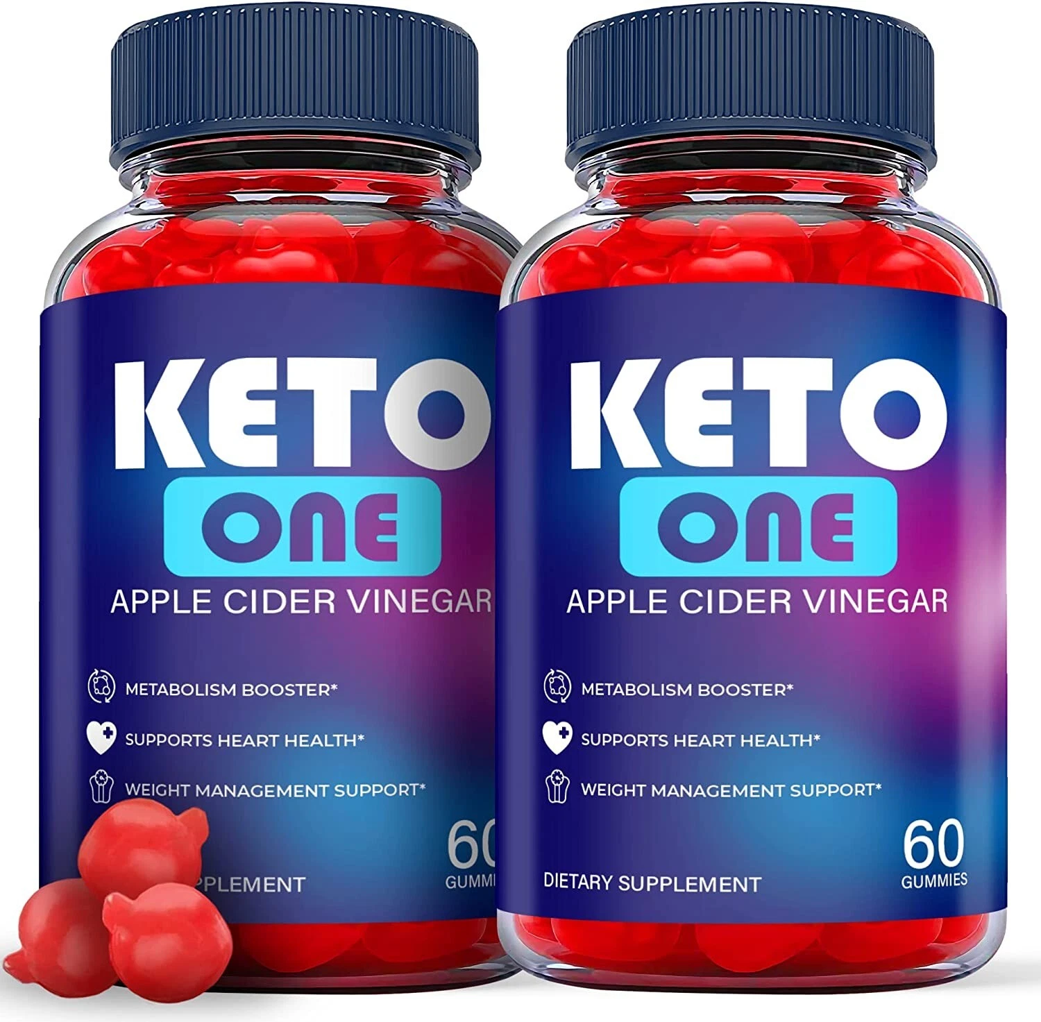(2 Pack) Keto One ACV Gummies - Dietary Supplement For Weight Loss - 120 Gummies