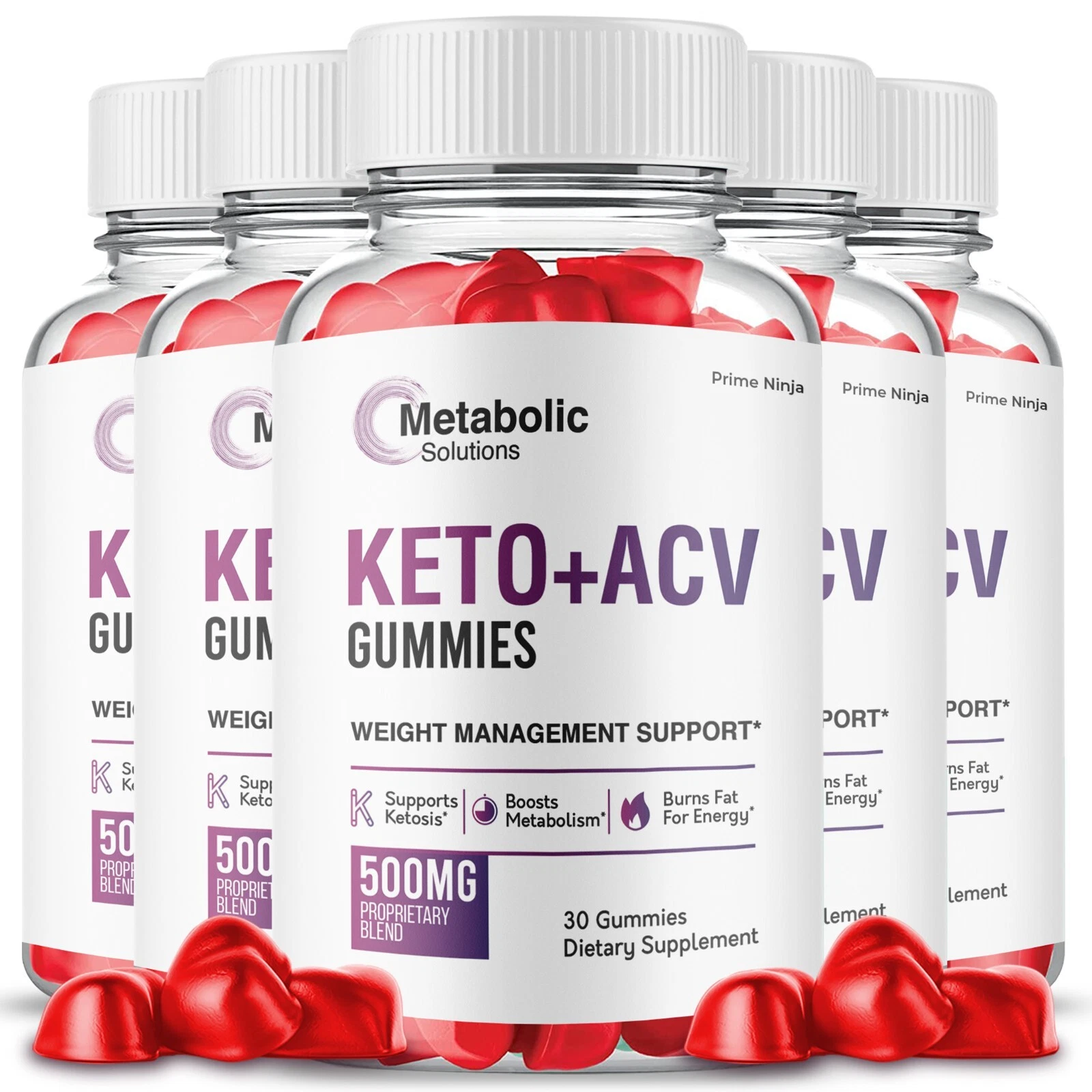 Metabolic Solutions Keto ACV Gummies Max Strength, Metabolic Keto (5 Pack)