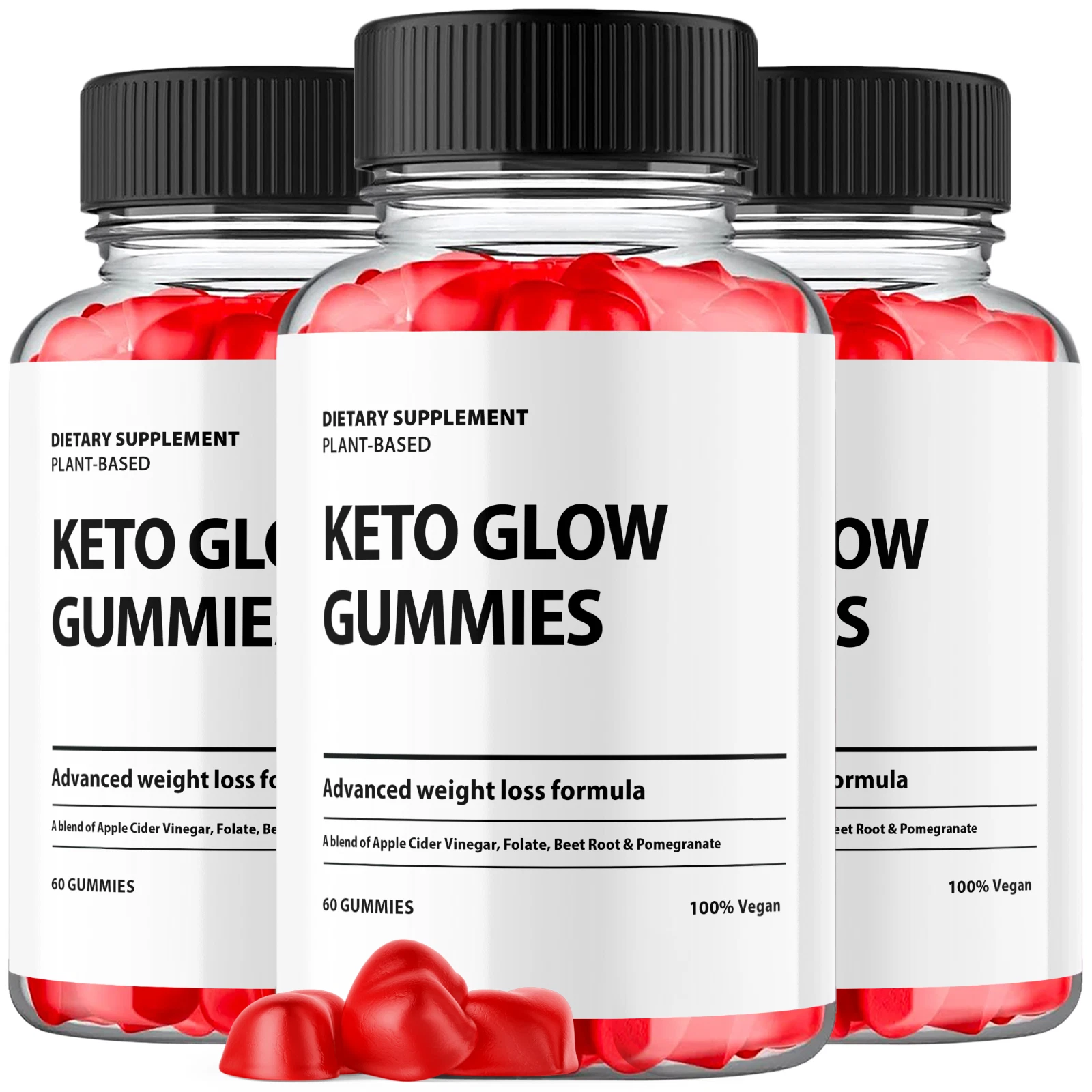 Keto Glow Apple Cider Vinegar Gummies Max ACV Strength Supplement 180 Gummies