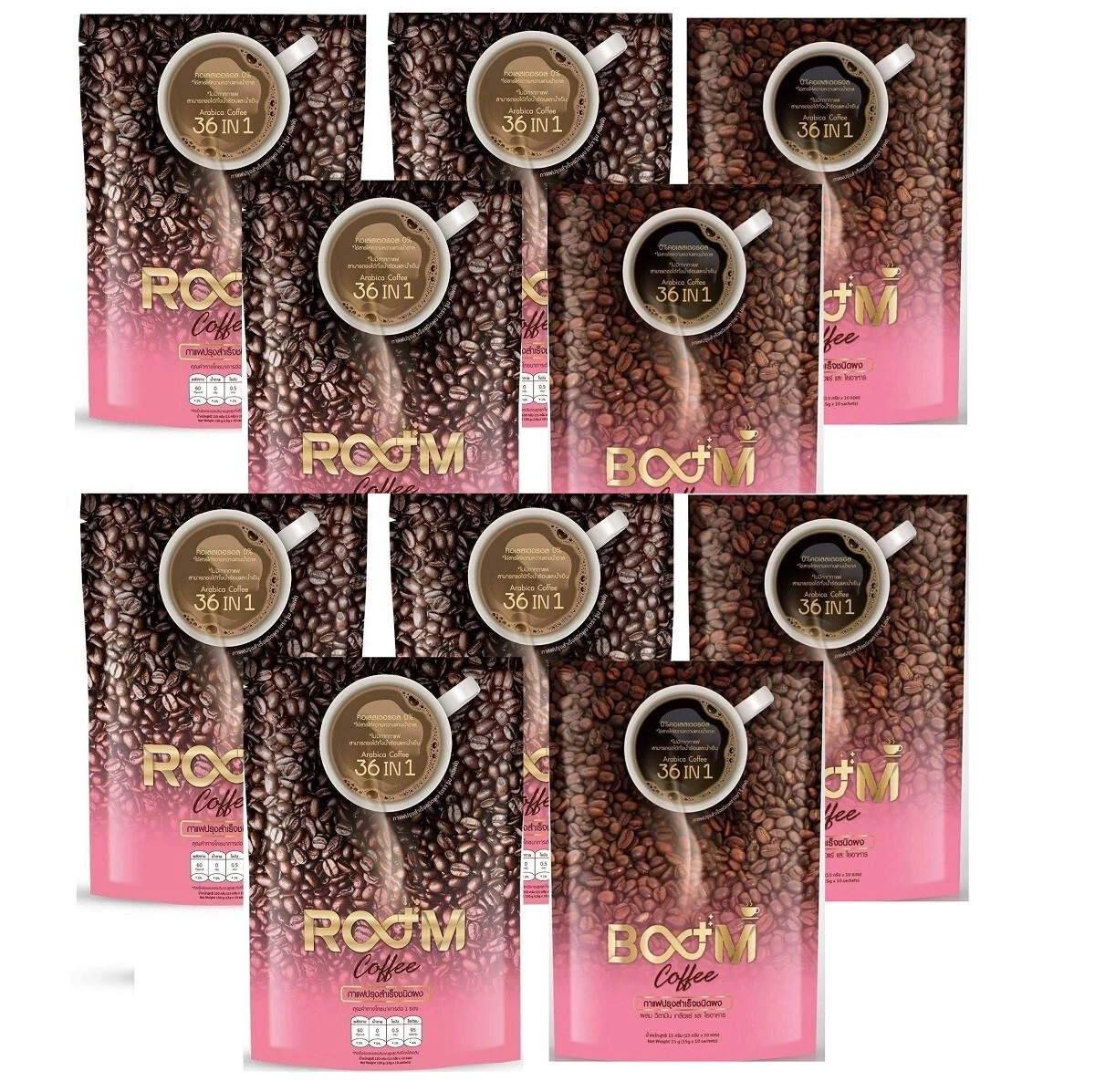 Room Arabica Boom Coffee Weight control Collagen Vitamins Detox 10 packs
