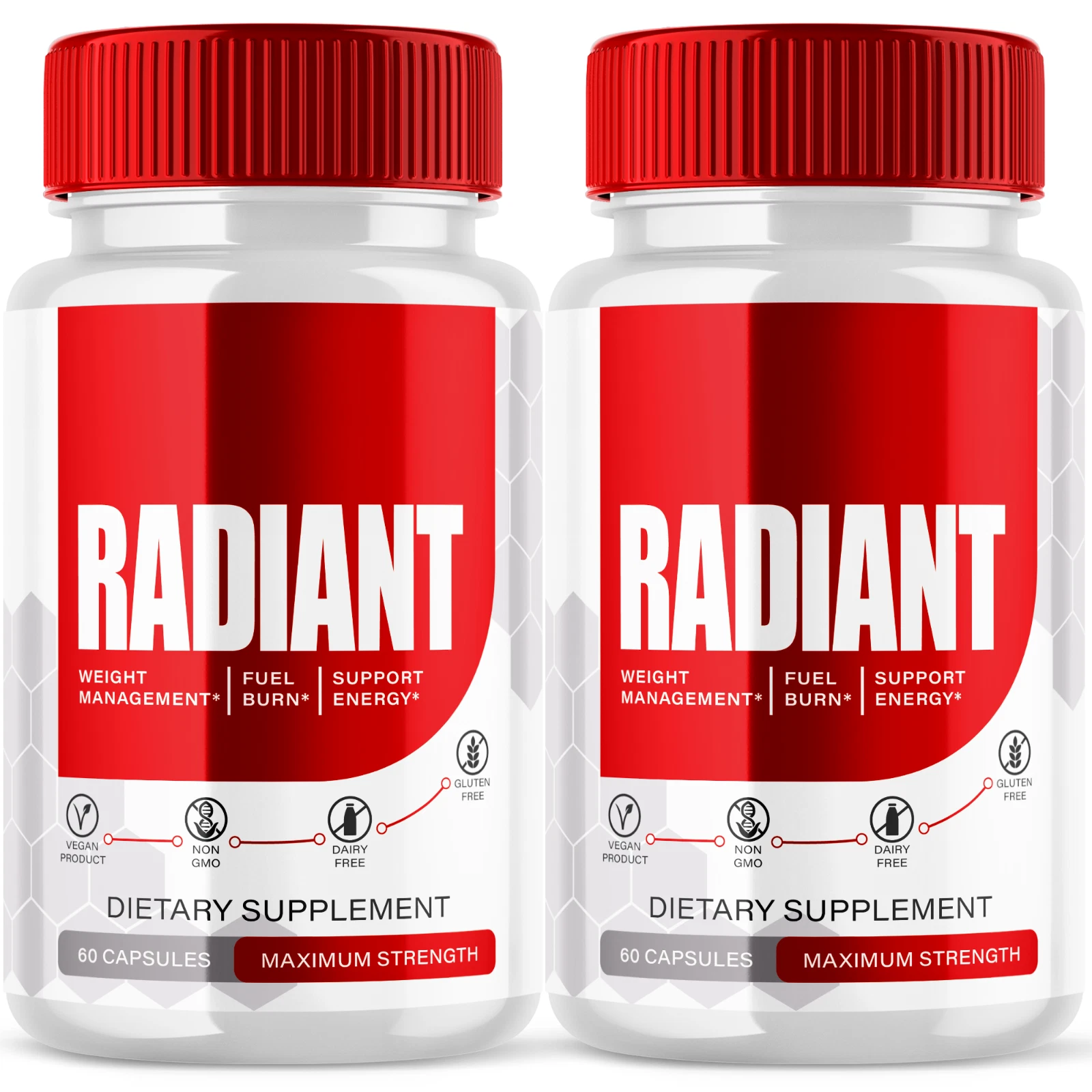 Radiant Advanced Formula Vitamin Natural Health & Wellness Supplement 120 Pills