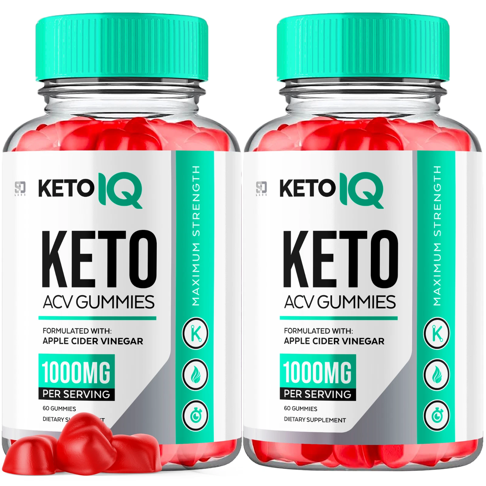 Keto IQ Advanced ACV Weight Loss Gummies to Burn Fat for Energy KetoIQ - 2 Pack