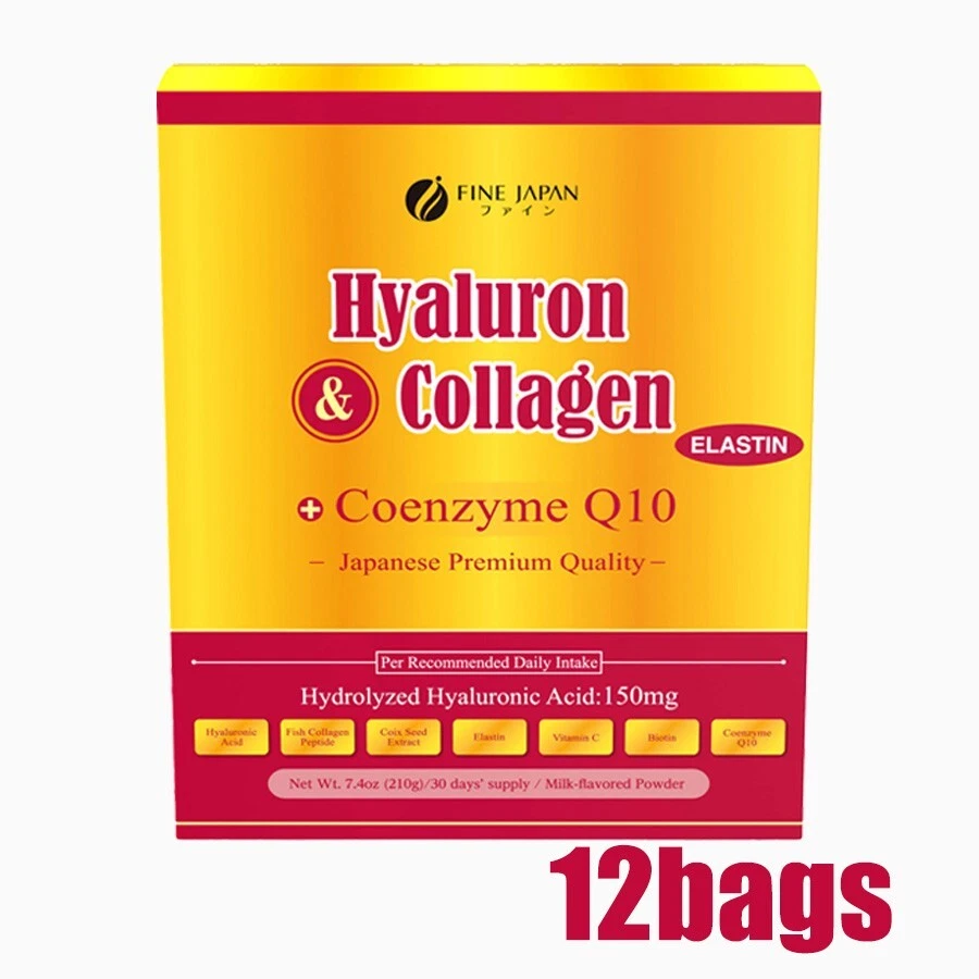 FINE JAPAN Hyaluronic collagen powder hydrolyzed antiaging skin beauty 12pc