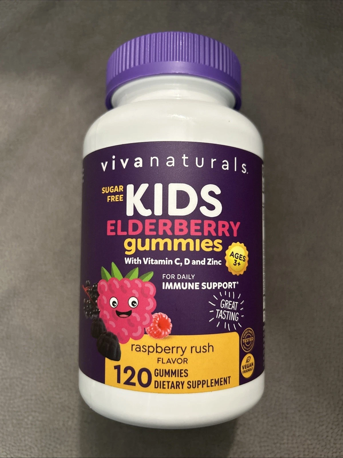 Sambucus Elderberry Gummies for Kids with Vitamin C and Zinc Immune Support
