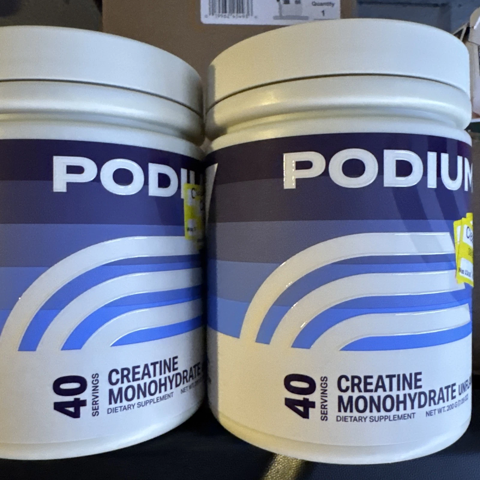 2 Podium Nutrition Creatine Monohydrate Powder UNFLAVORED Training Strength Lot