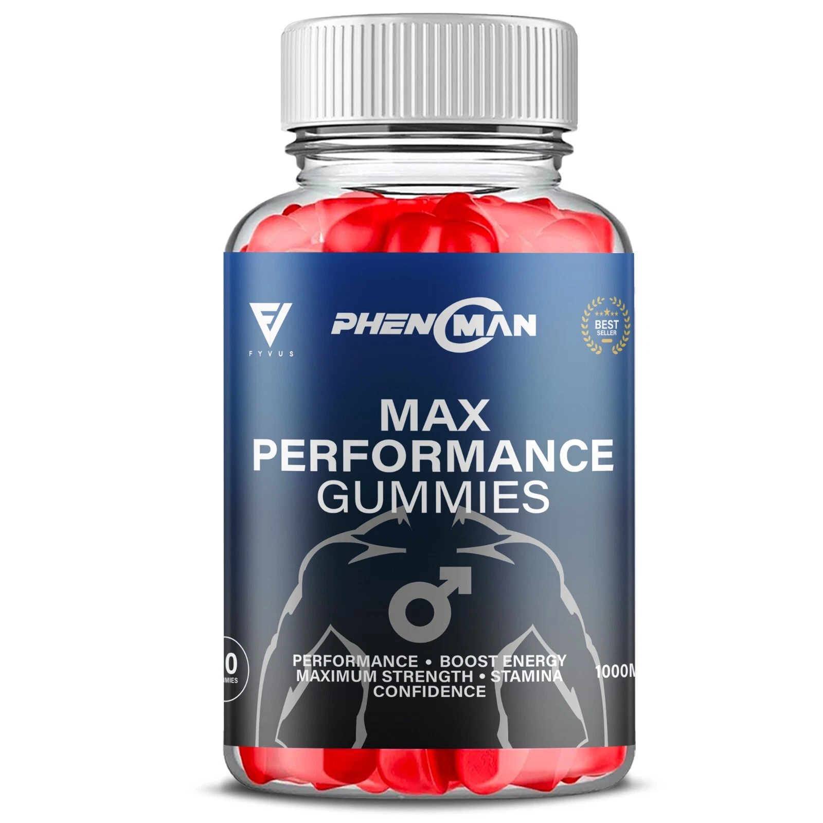 [146084239306] Phenoman Gummies, Phenoman Max Strength Daily Drive Support Formula (60 Gummies)