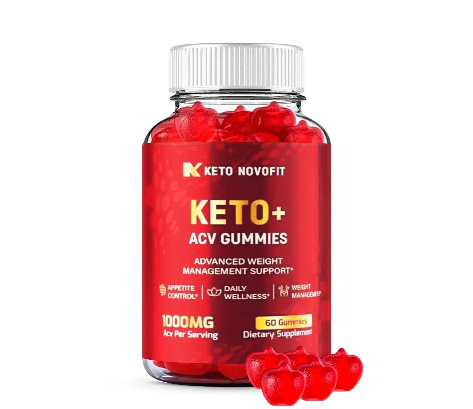 Keto Novofit ACV Gummies Advanced Formula Dietary Supplement- 6O GUMMIES