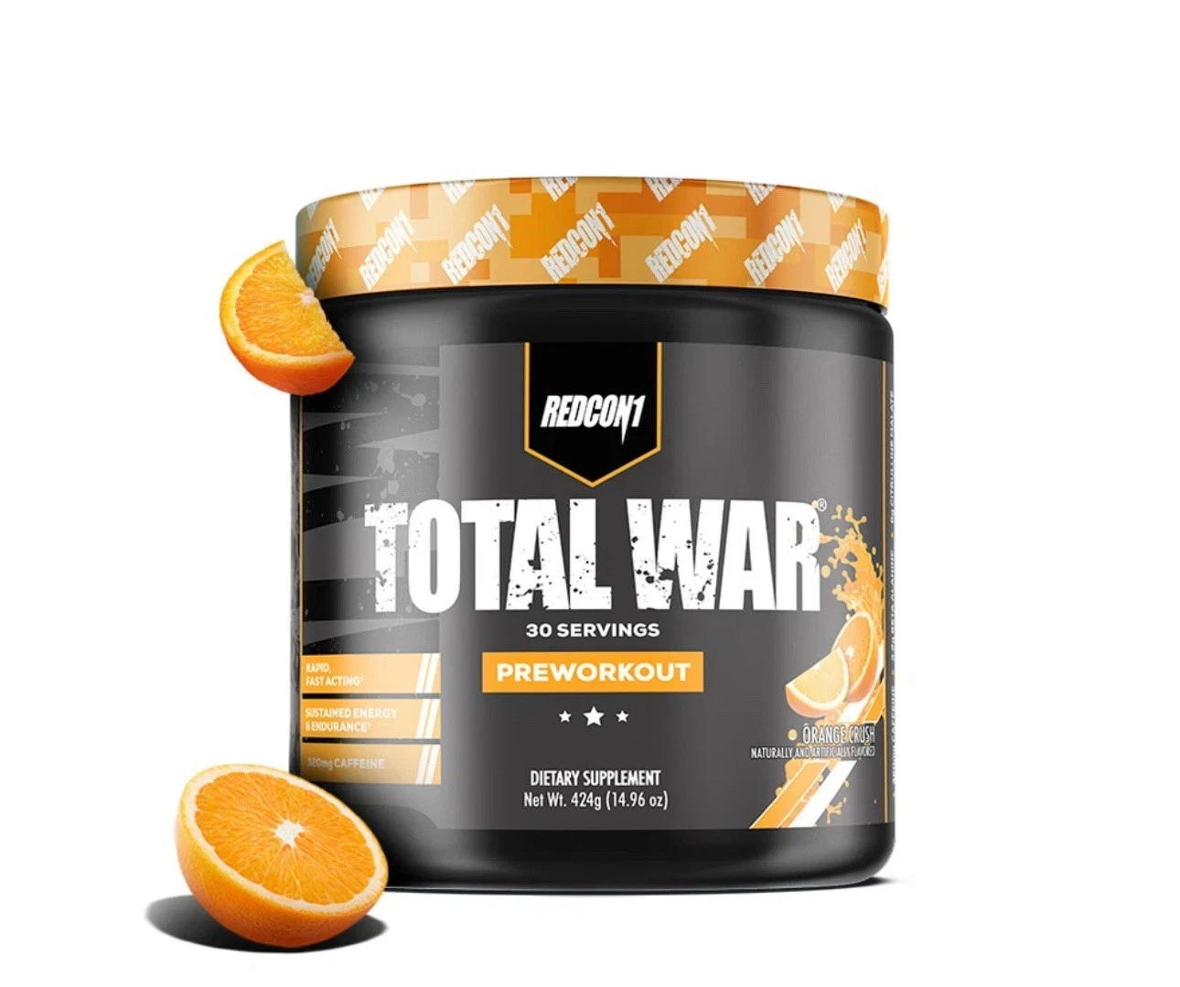 REDCON1 TOTAL WAR PRE WORKOUT 30 Servings Sustained Energy Endurance Orange