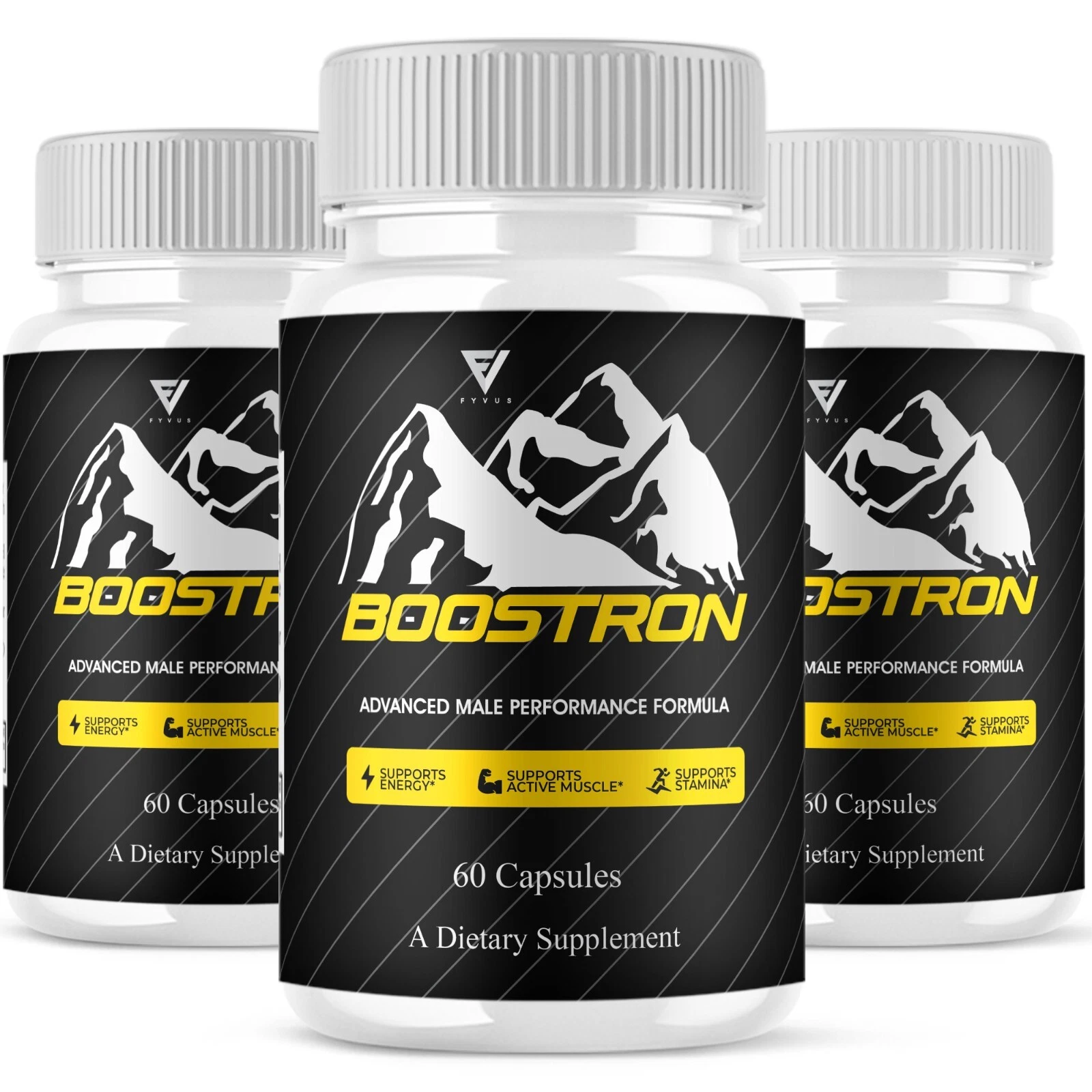 (3 Pack) Boostron Supplement, Bostron Max Performance Capsules (180 Capsules)