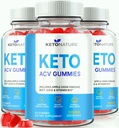 (3 Pack) KetoNature Keto + ACV Gummies, Keto Nature for Advanced Weight Loss