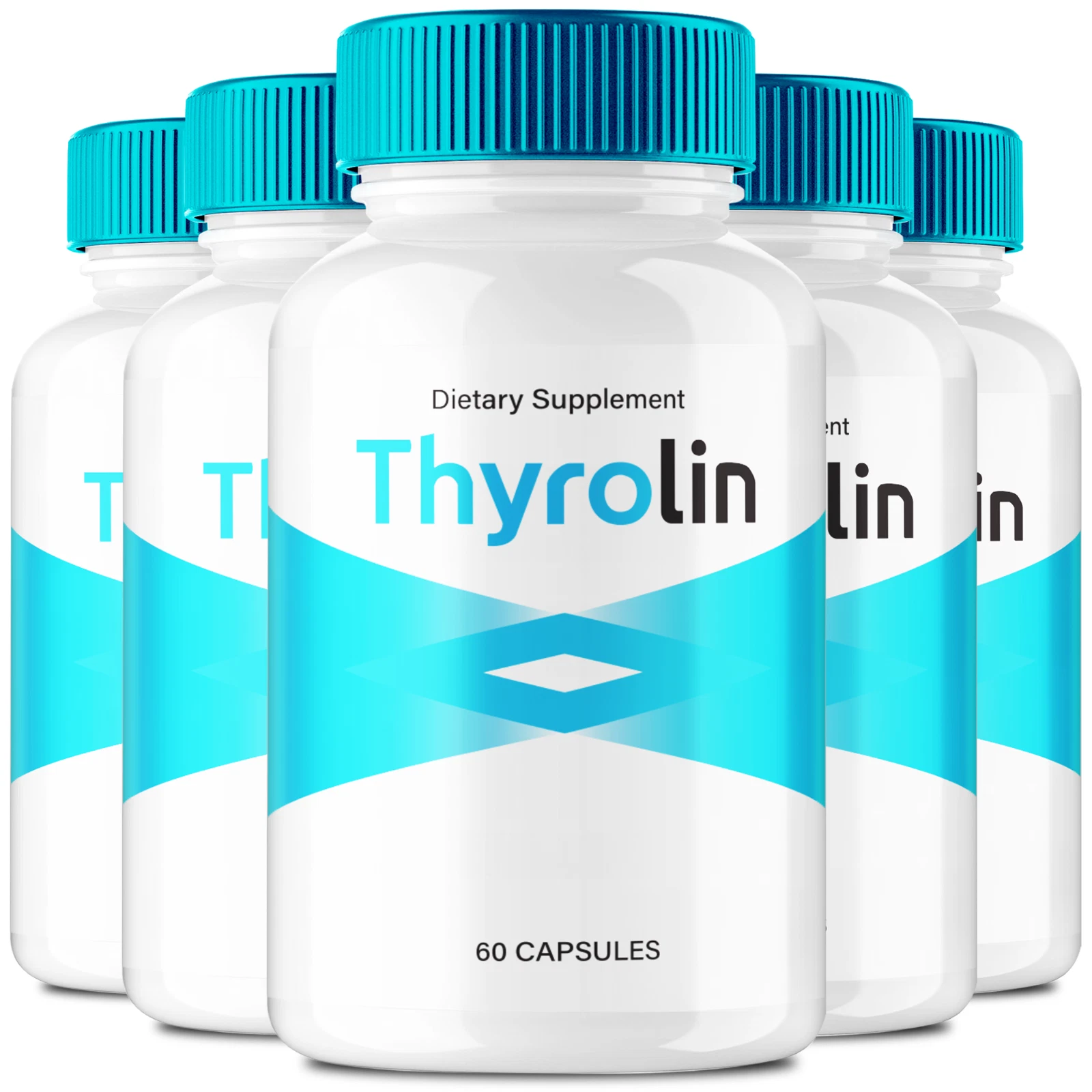 (5 Pack) Thyrolin Thyroid Support Capsules, Thyrolin Thyroid Supplement Pills