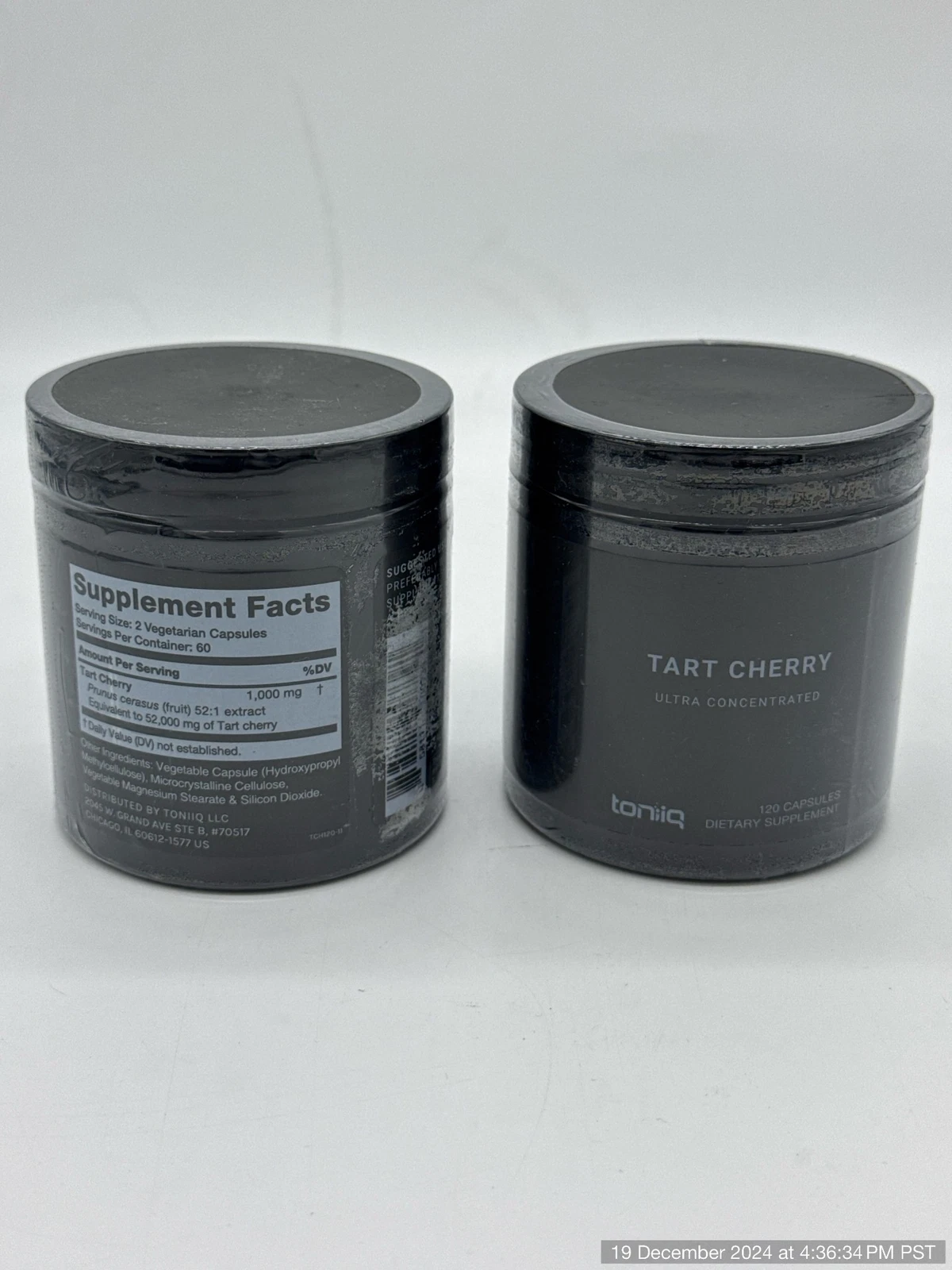 Toniiq Ultra High Strength Tart Cherry Capsules - 120 Ct, 52:1 Extract, 2 Pack