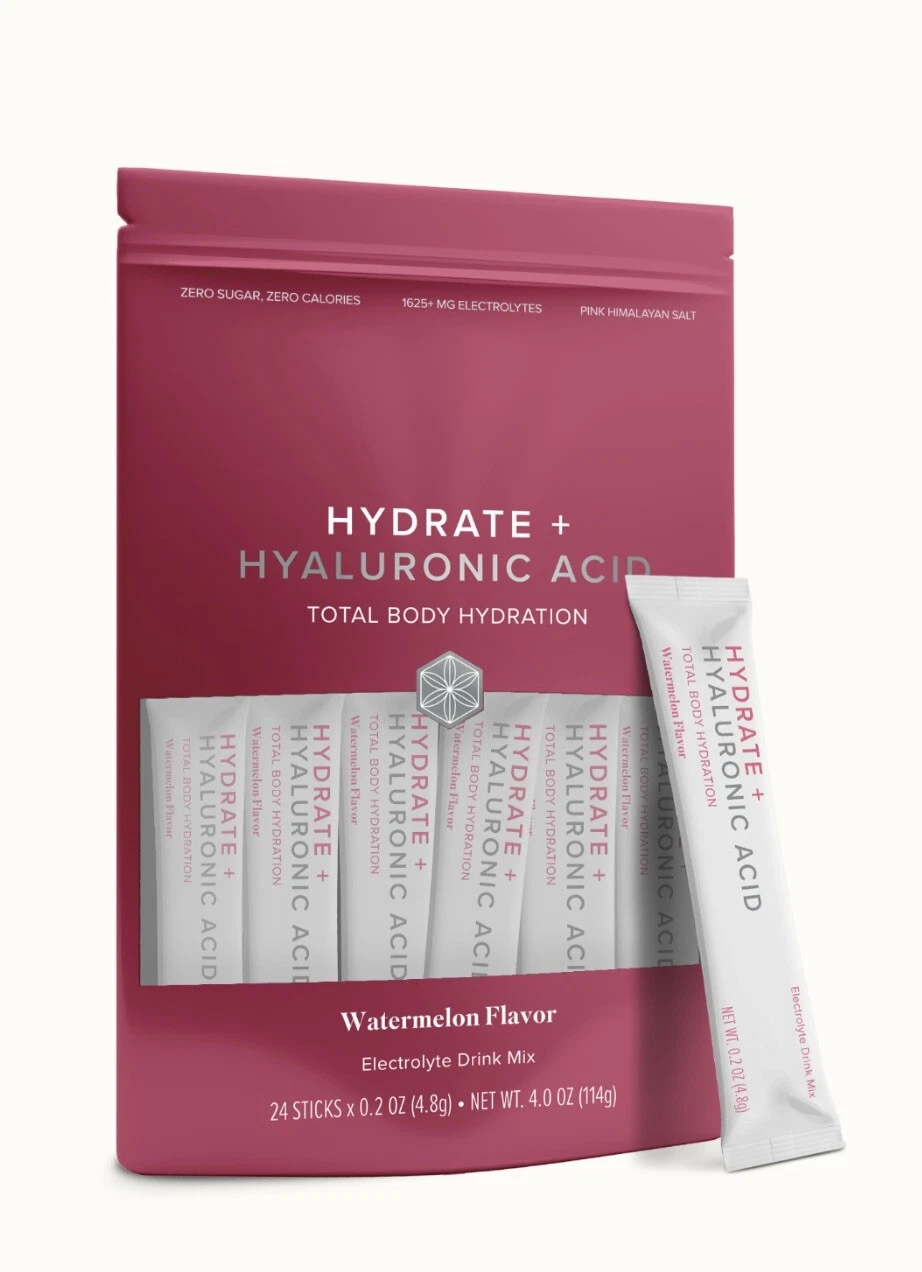 [405089398830] Isagenix Hydrate + Hyaluronic Acid Watermelon Flavor Electrolytes 24 Sticks