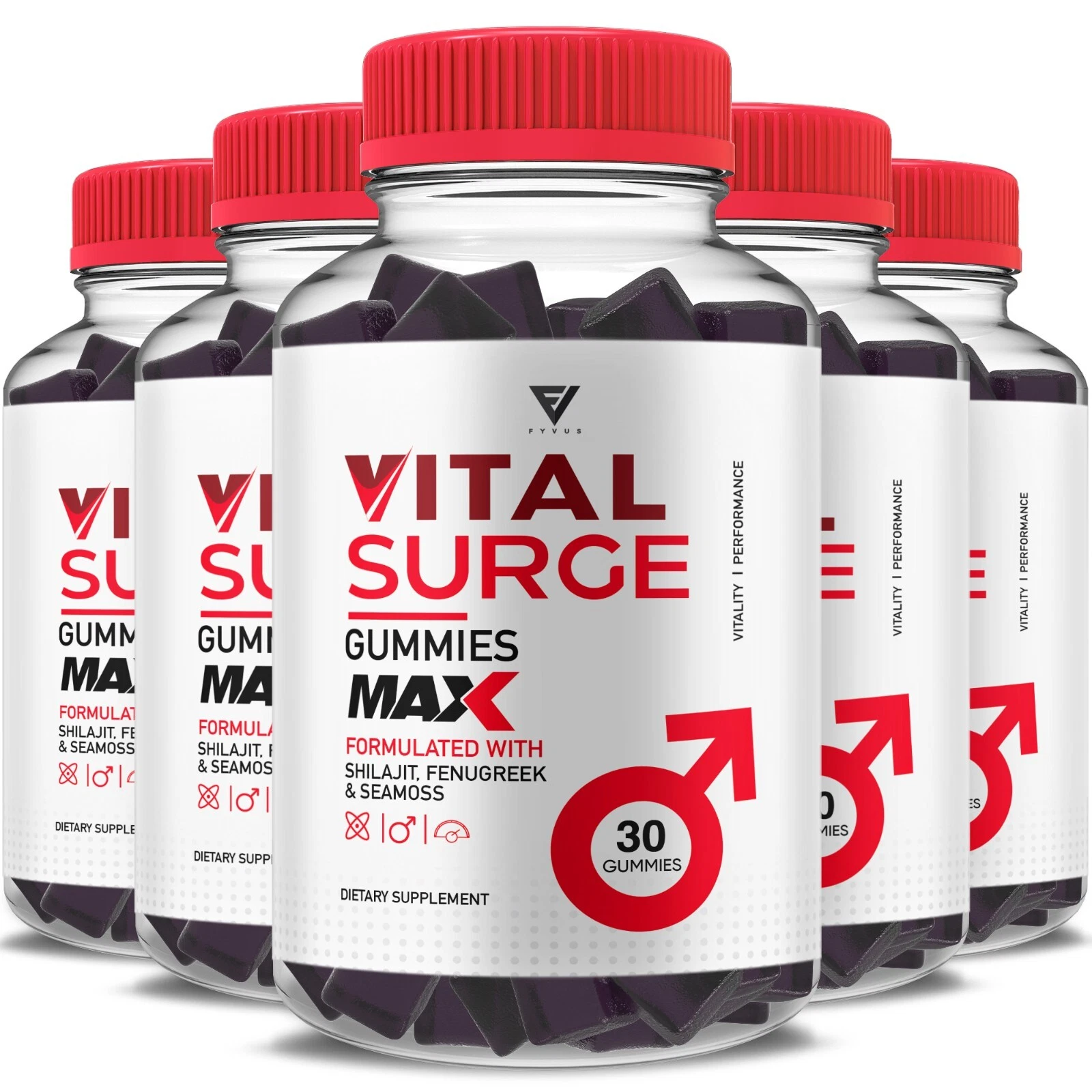 (5 Pack) Vital Surge Max Gummies VitalSurge Max Supplement (5 Month Supply)