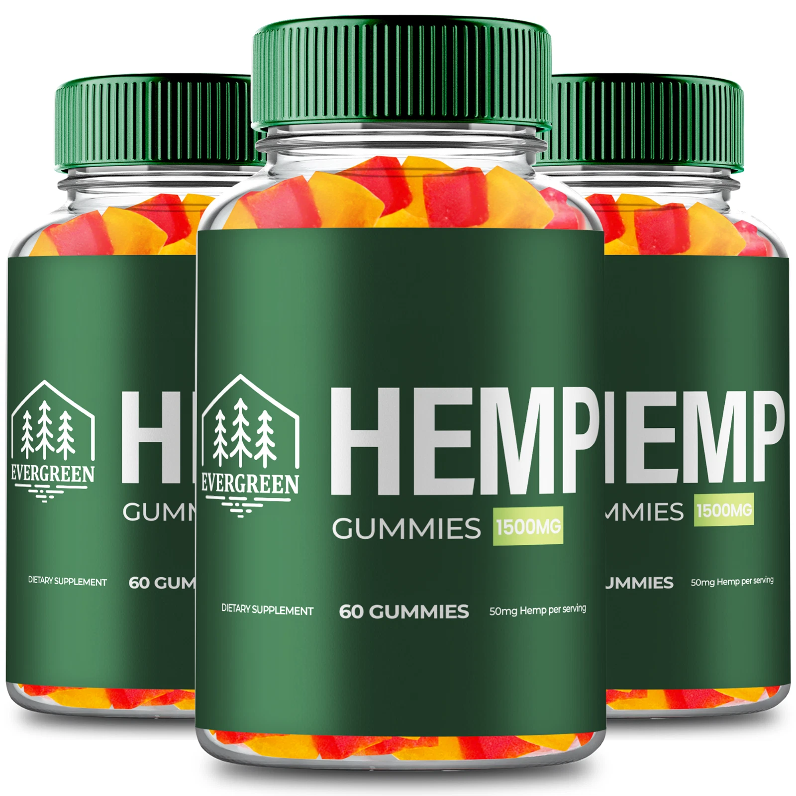 [176841450444] (3 Pack) Evergreen Gummies, Ever Green Natural Health & Wellness Support Gummy