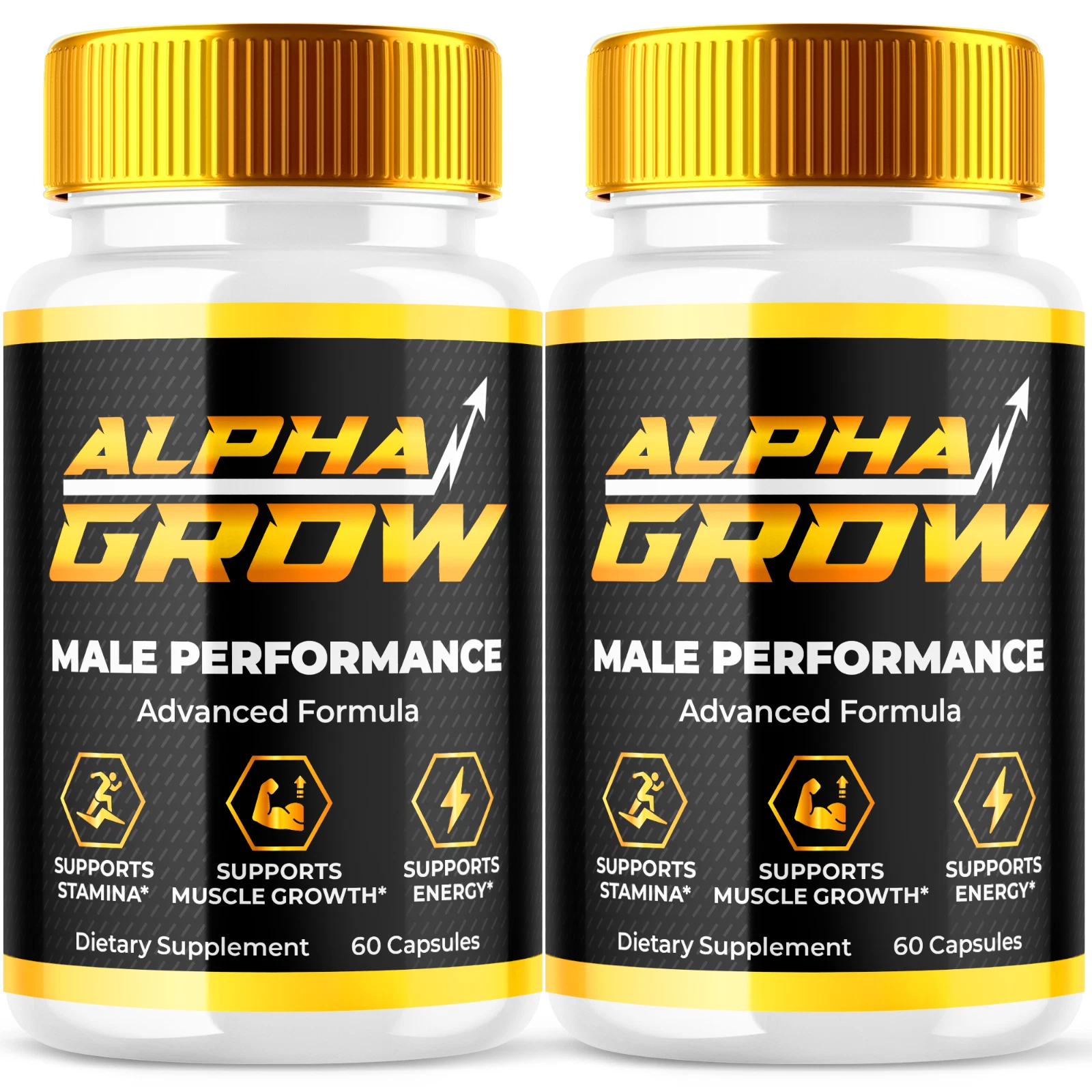 Alpha Grow Pills for Men Max Strength Alpha Grow Formula Supplement 120 Capsules