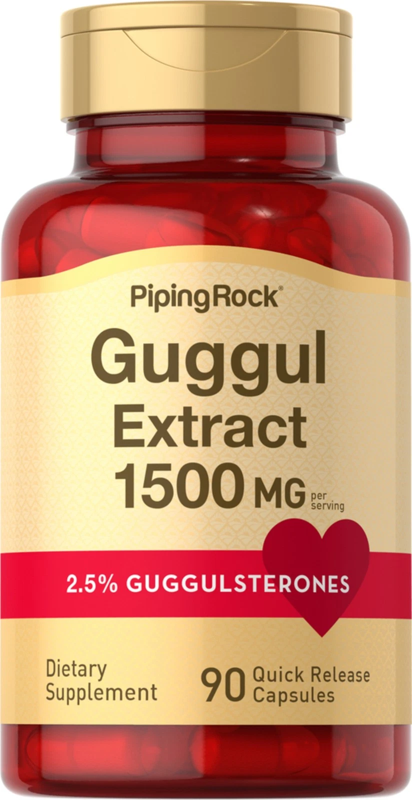 [145357180719] Guggul Extract | 1500 mg | 90 Capsules | Non-GMO, Gluten Free | by Piping Rock
